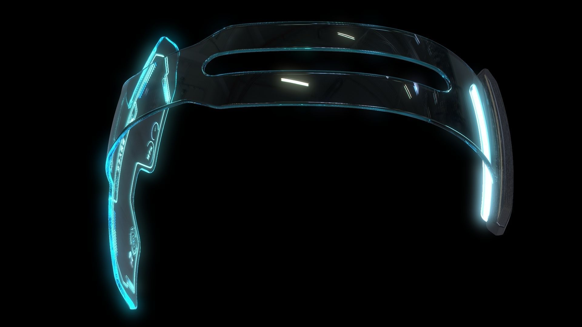 Sci fi glasses and helmet pack x9 3D Model Collection_23