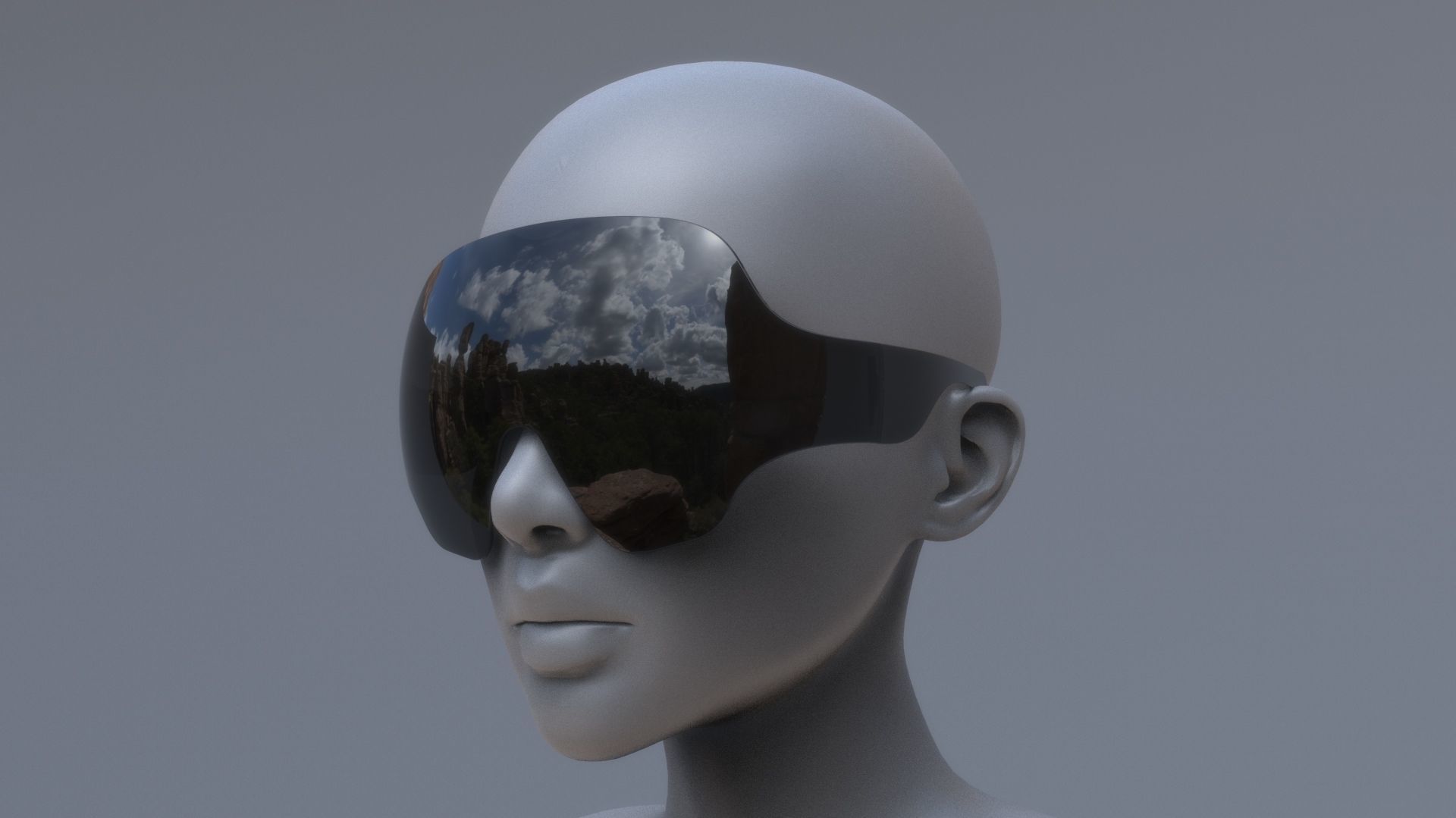 Sci fi glasses and helmet pack x9 3D Model Collection_43
