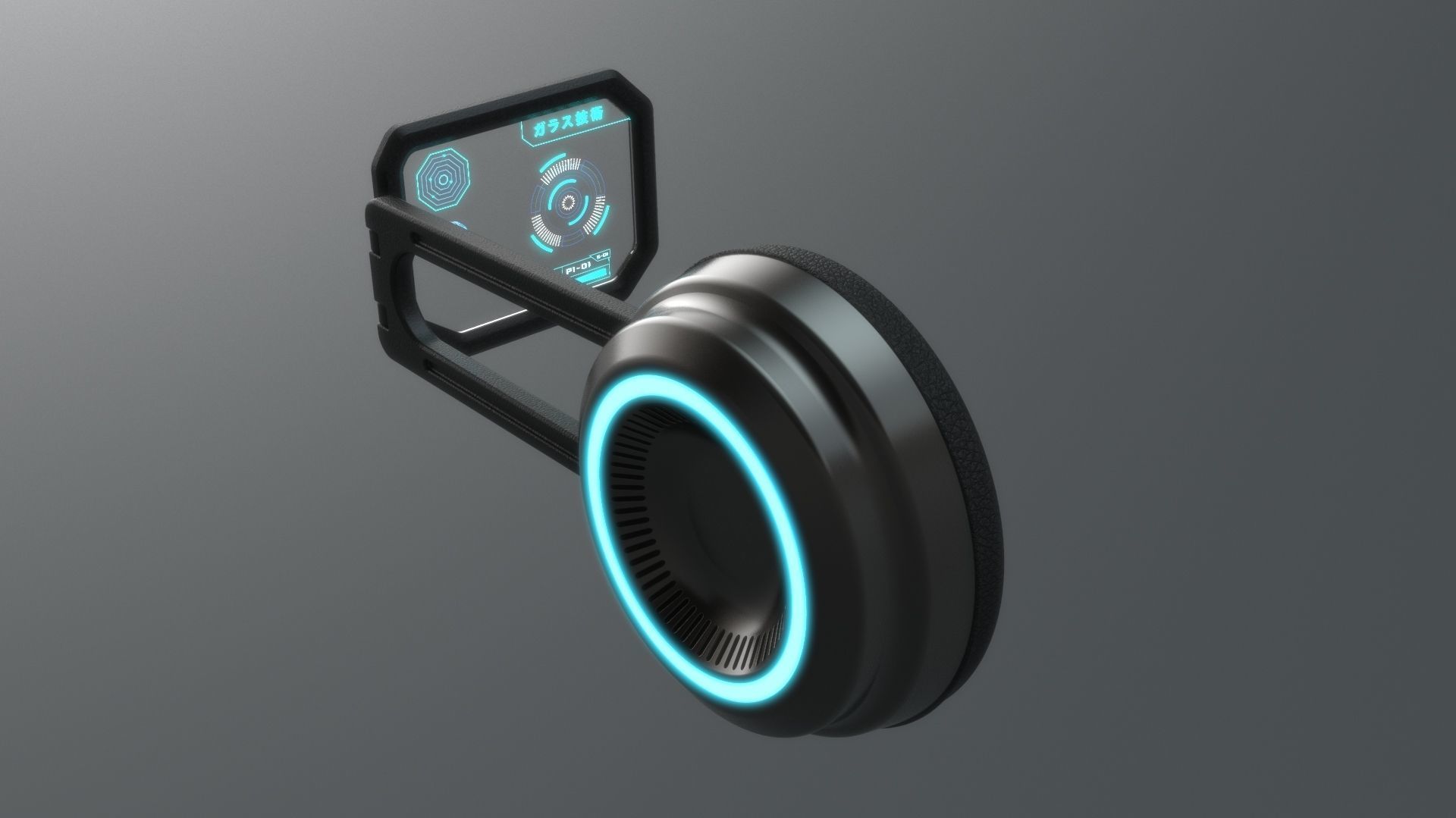 Sci fi glasses and helmet pack x9 3D Model Collection_32