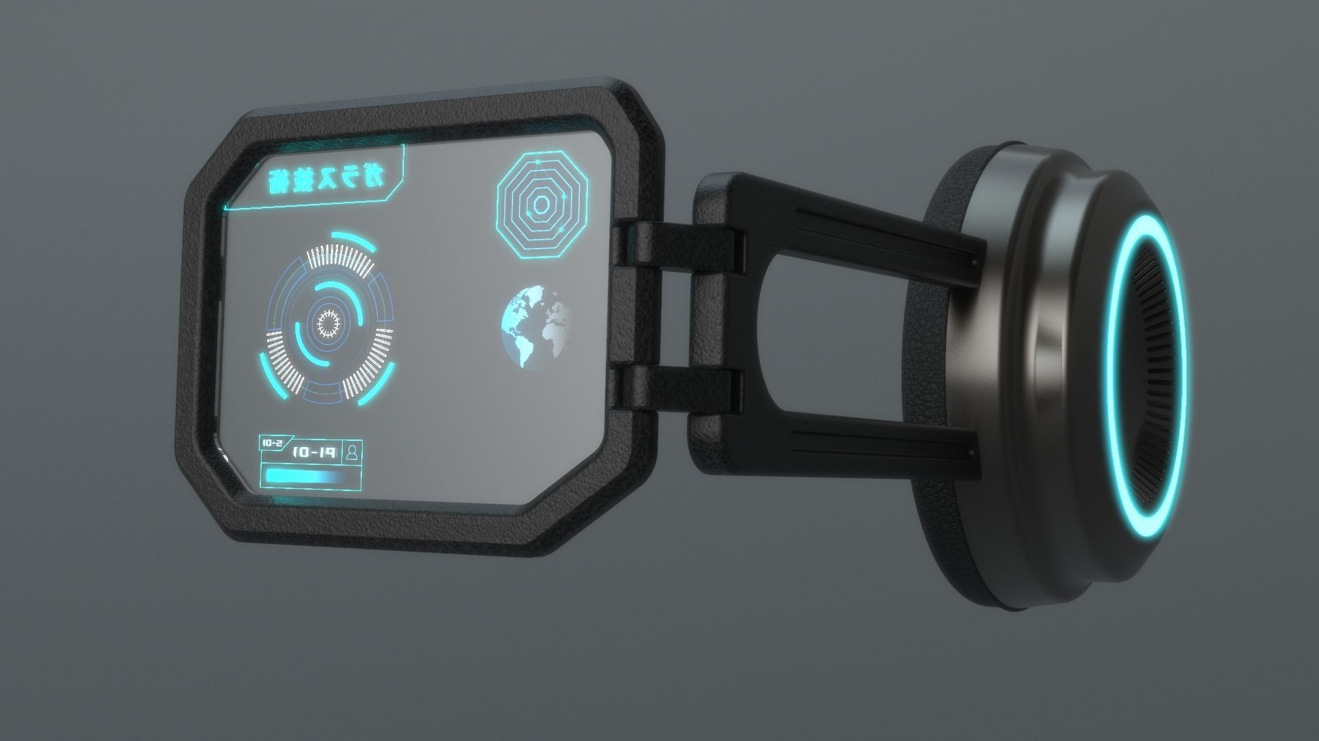 Sci fi glasses and helmet pack x9 3D Model Collection_31