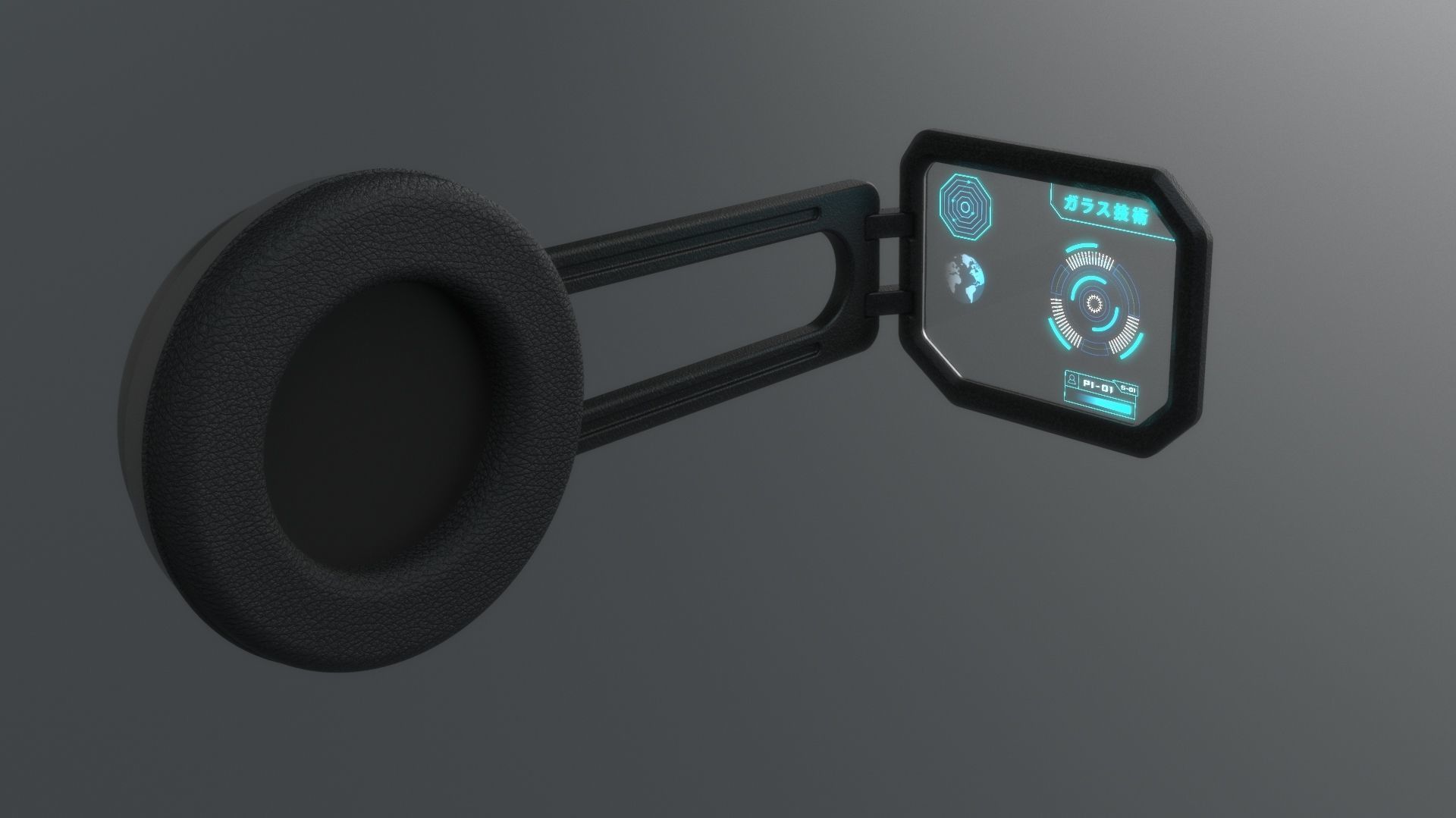 Sci fi glasses and helmet pack x9 3D Model Collection_34