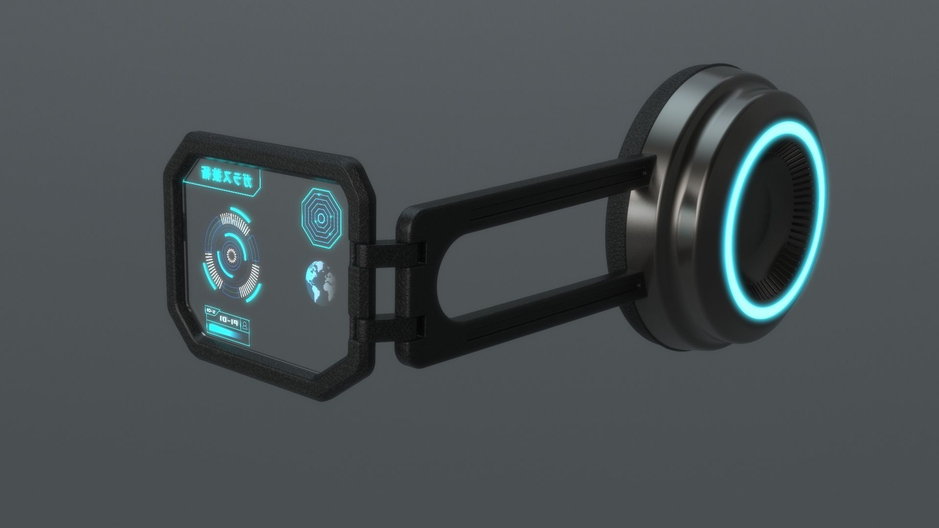 Sci fi glasses and helmet pack x9 3D Model Collection_33