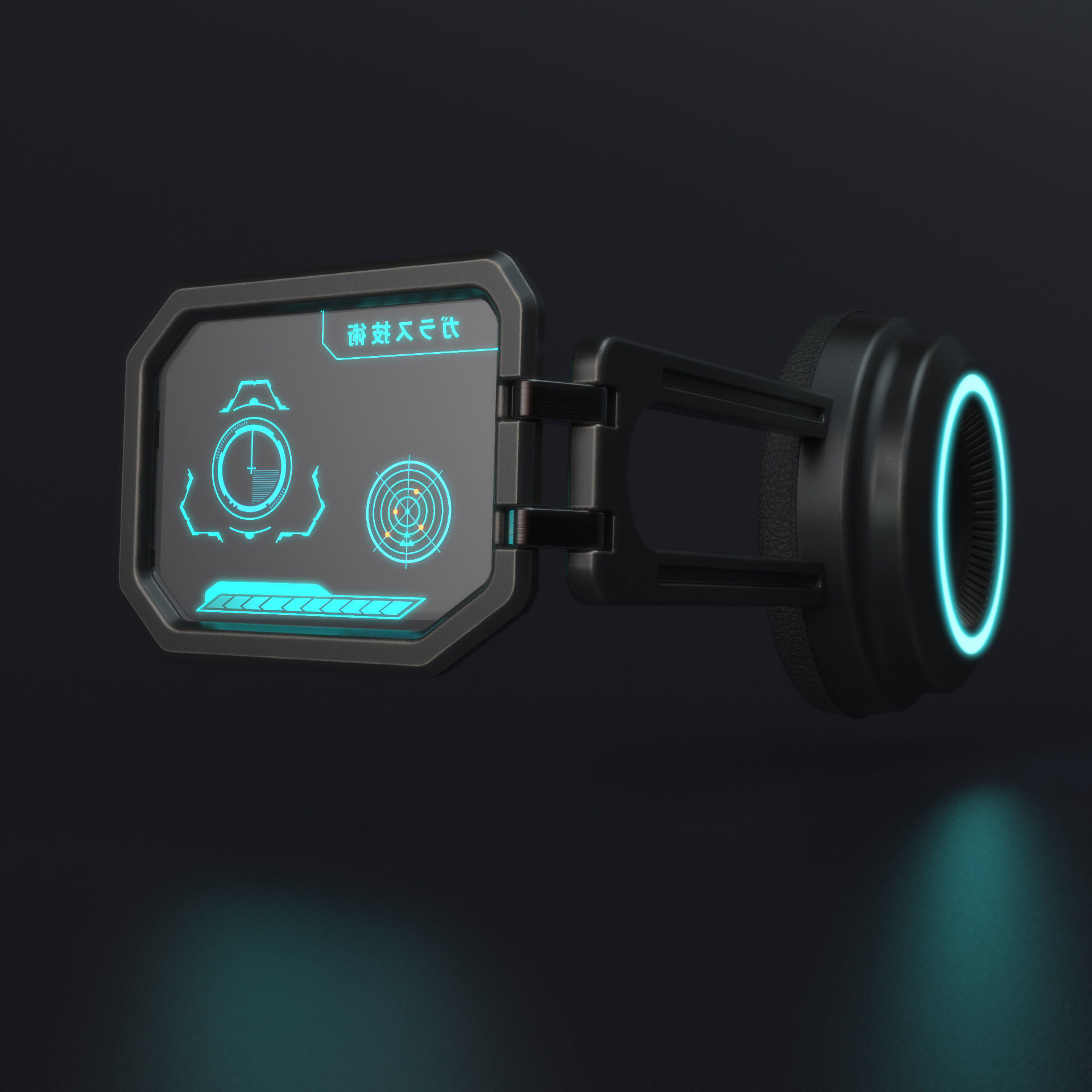 Sci fi glasses and helmet pack x9 3D Model Collection_36