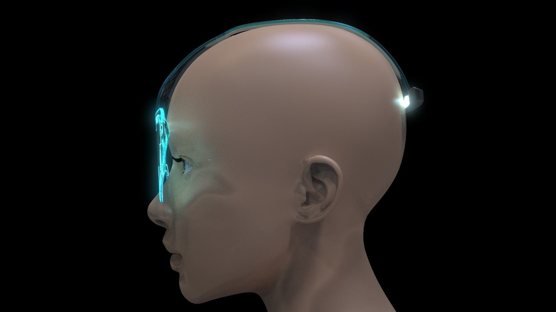 Sci fi glasses and helmet pack x9 3D Model Collection_25