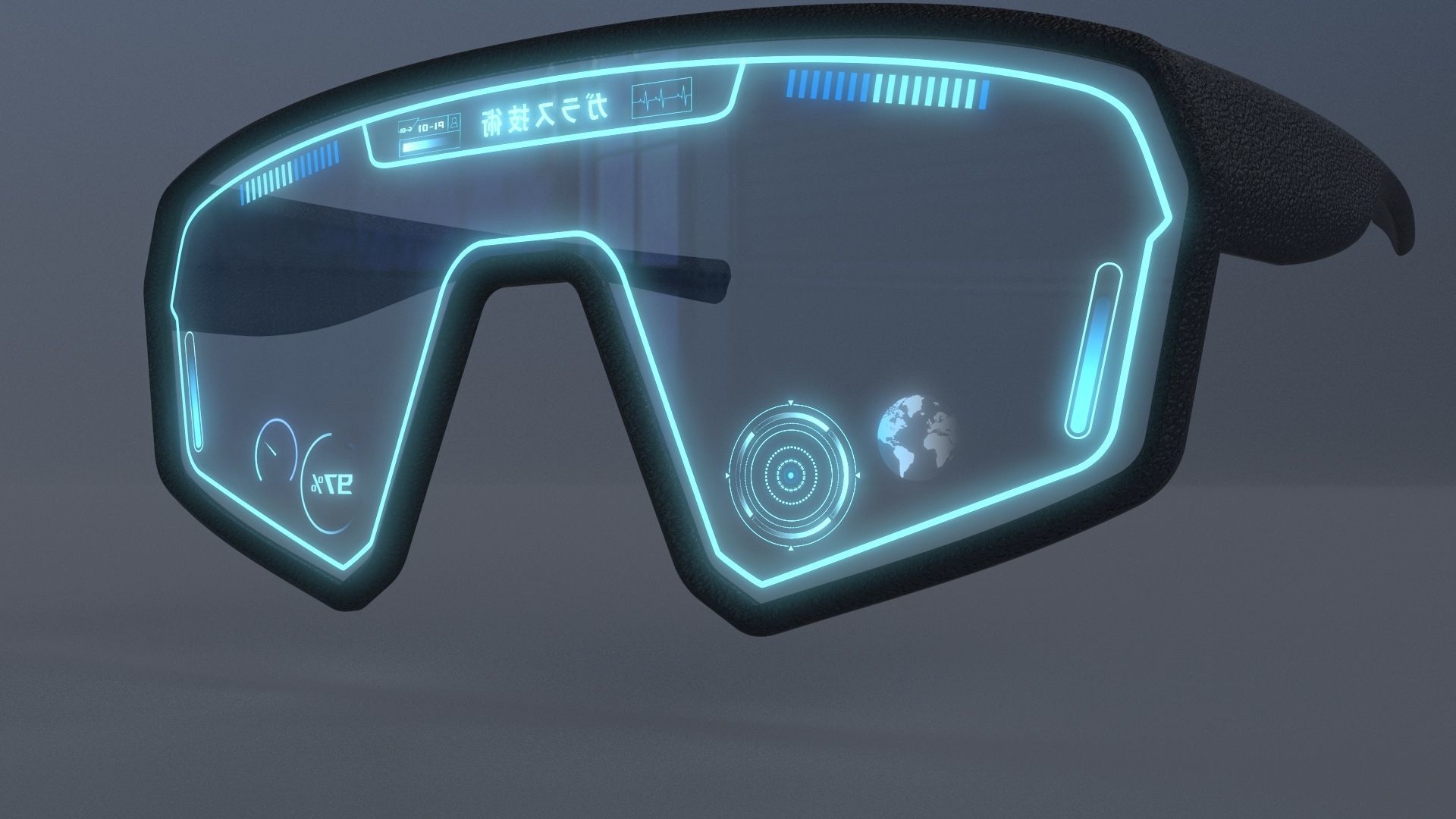 Sci fi glasses and helmet pack x9 3D Model Collection_28