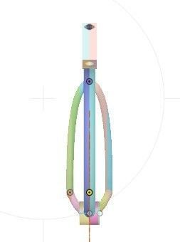 3D Bicycle rainbow colored pipe with handle 3D model_2
