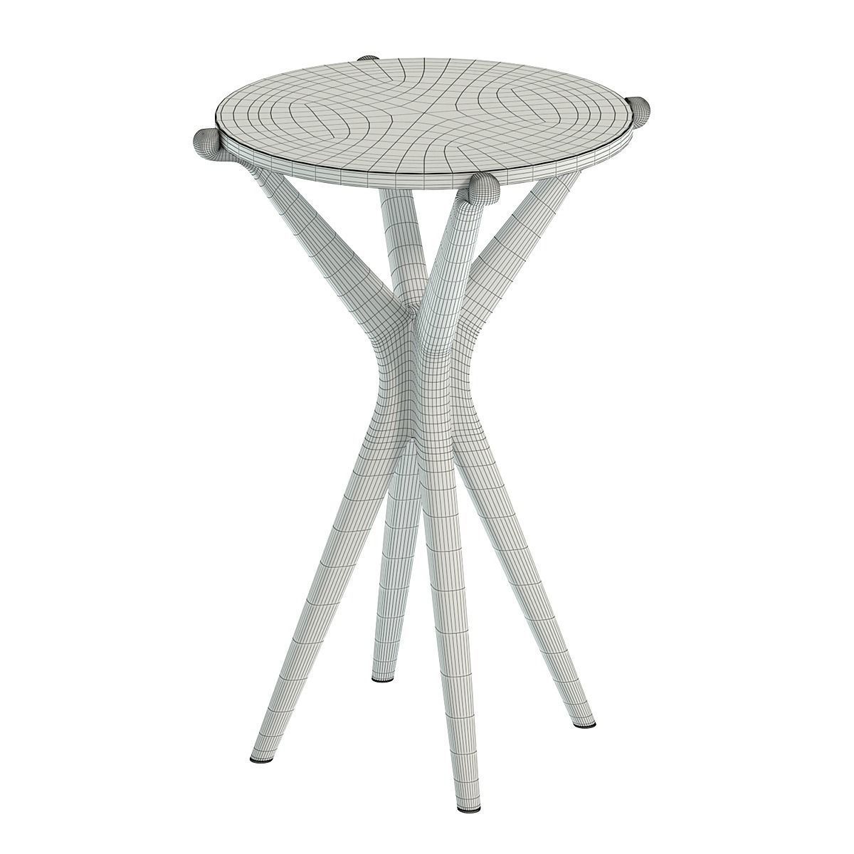 Glass top table 3D model_1