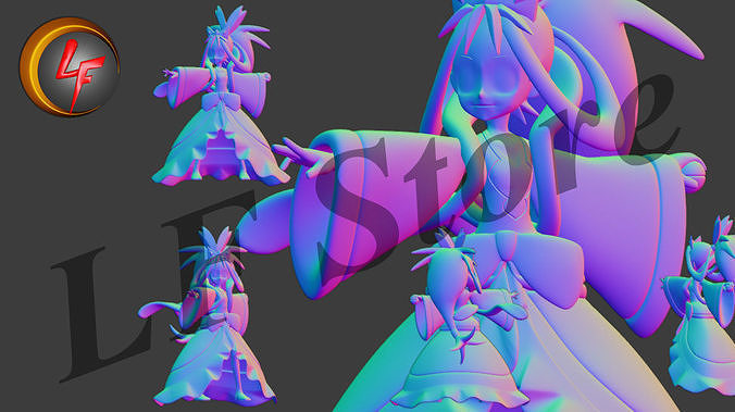 Pokemon Iris 3D model