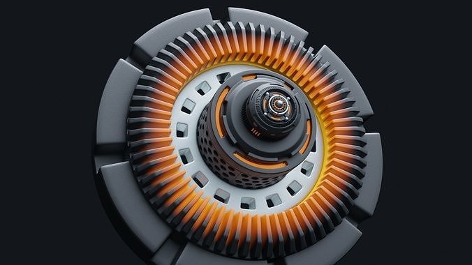 Solid Model Animation Low-poly 3D model