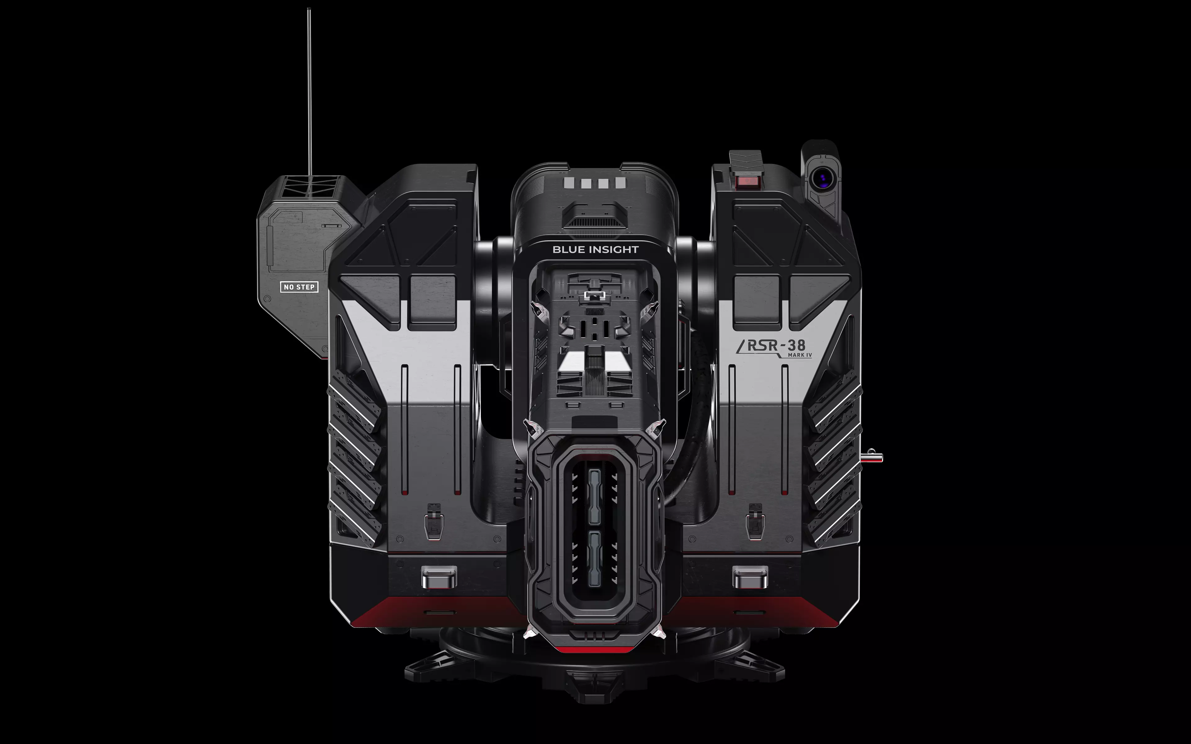 Scifi Laser Turret 3D model_0