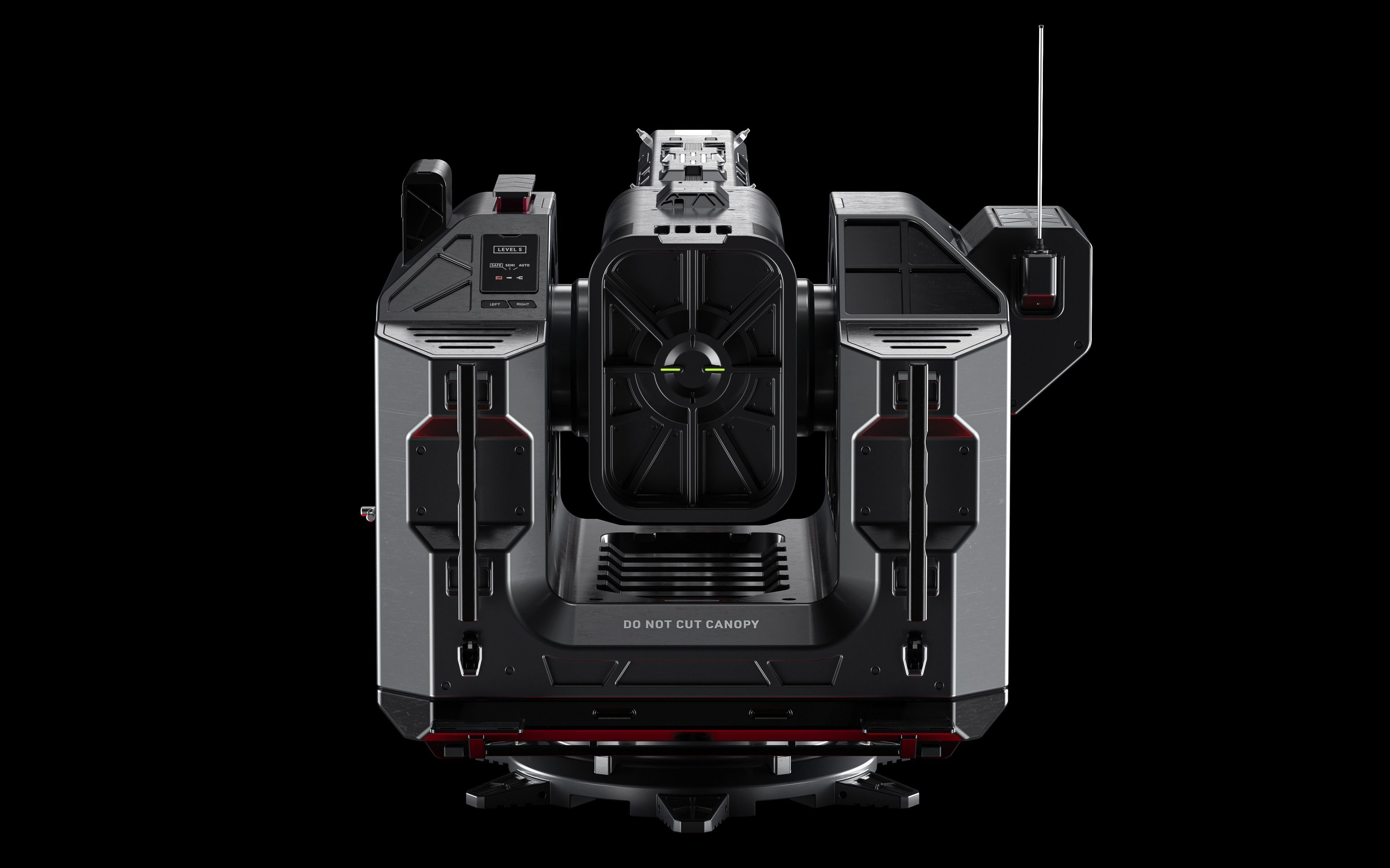 Scifi Laser Turret 3D model_3