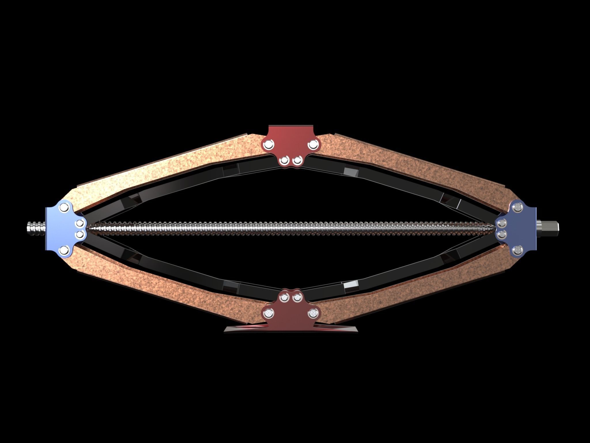 Screw Lifting Jack 3D model_3