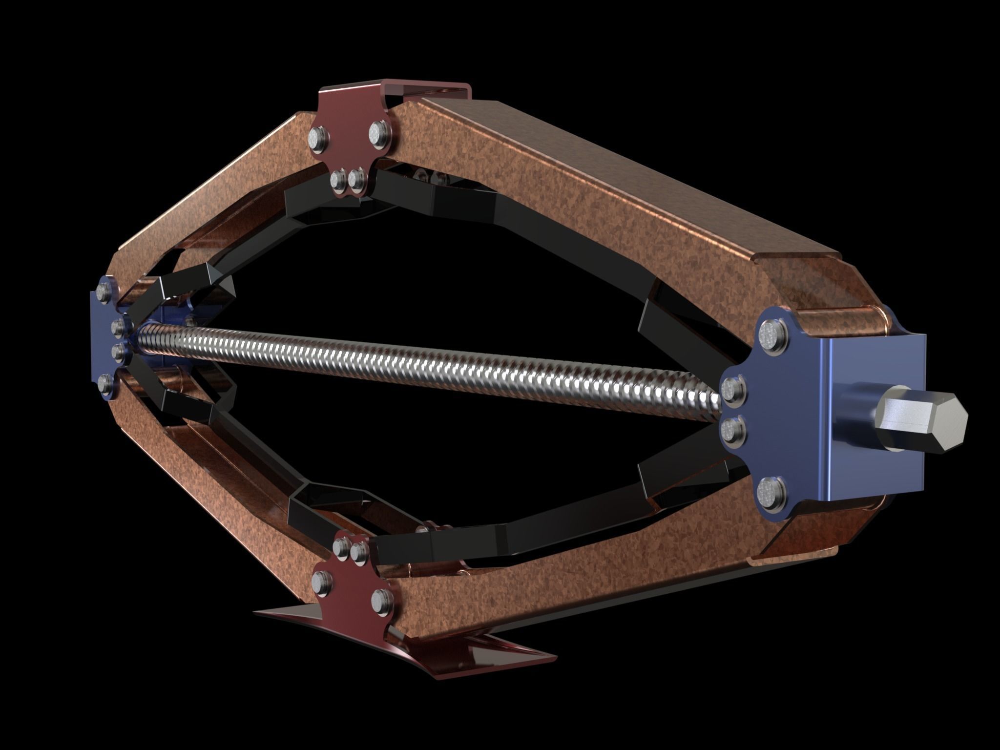 Screw Lifting Jack 3D model_6
