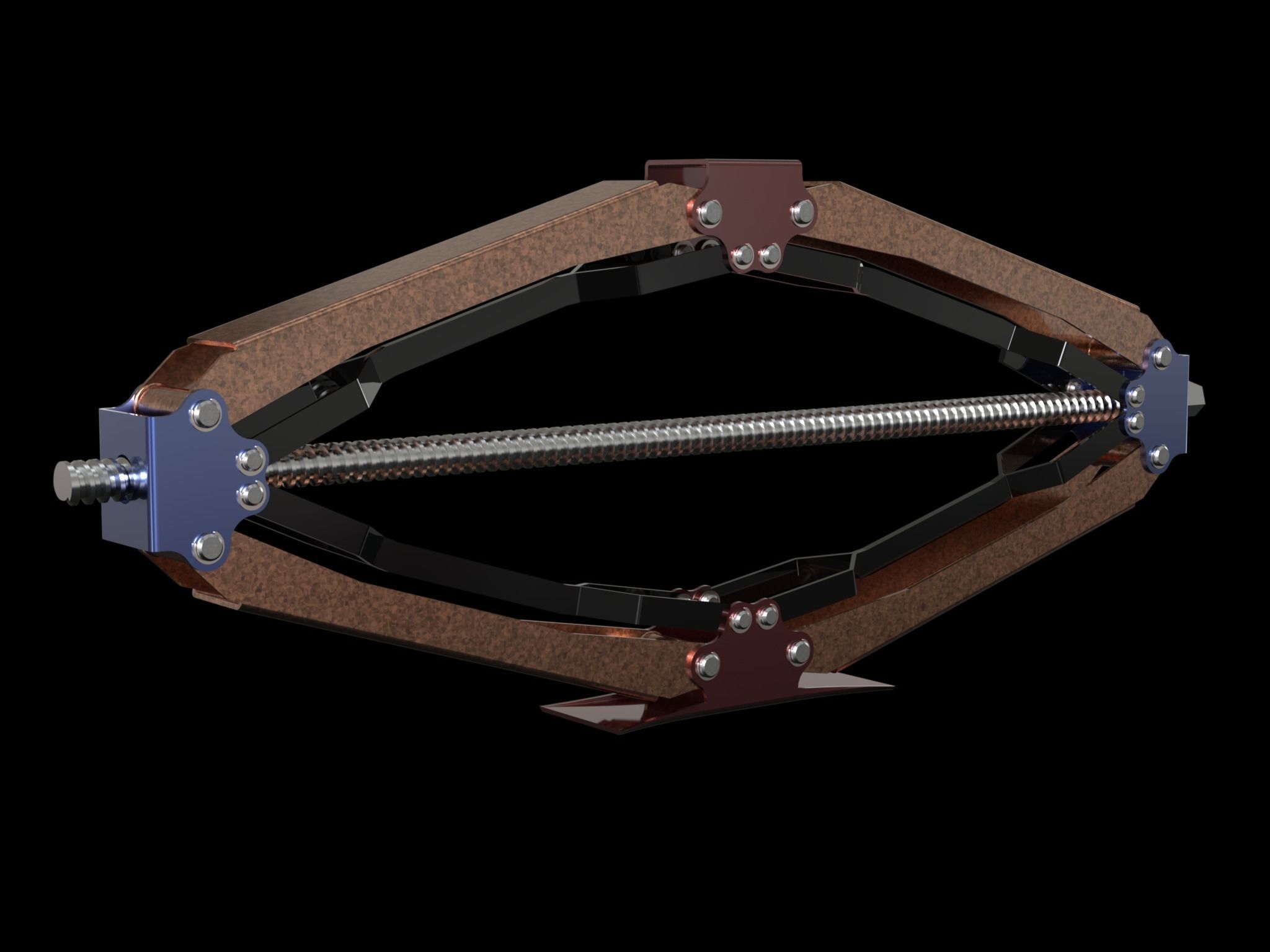 Screw Lifting Jack 3D model_4