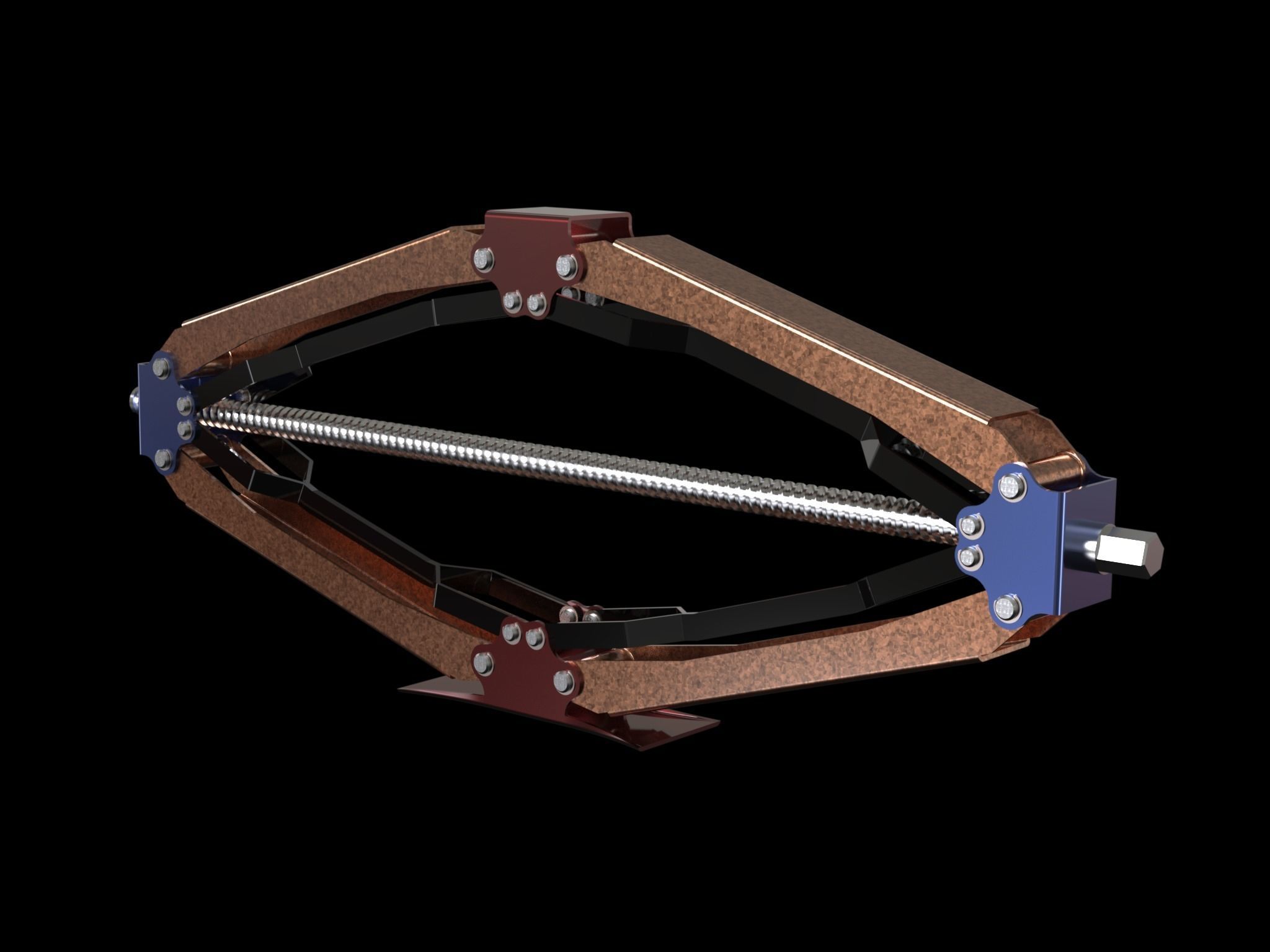 Screw Lifting Jack 3D model_2