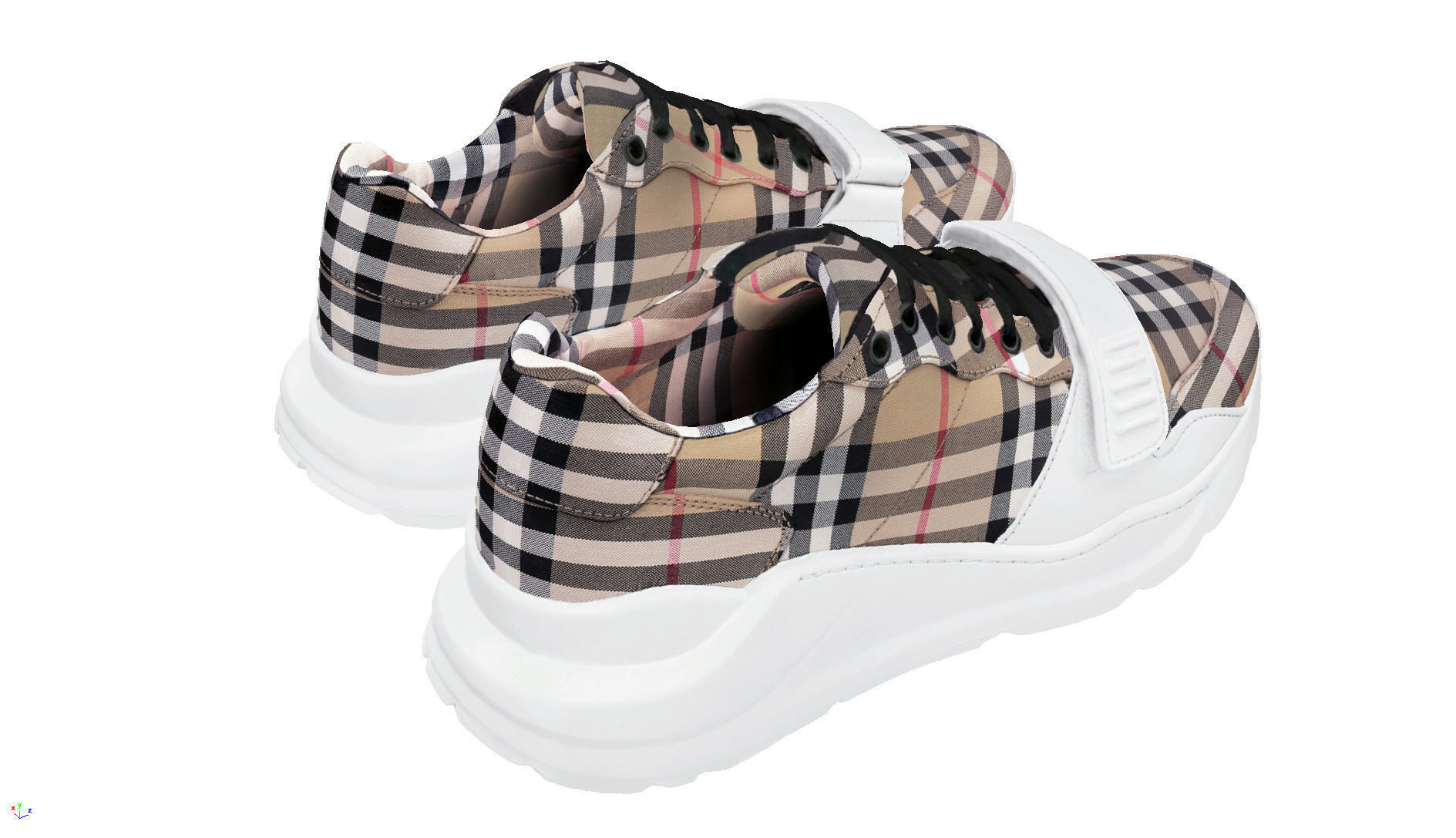 BURBERRY Vintage fanshion sneaker 3D model_8