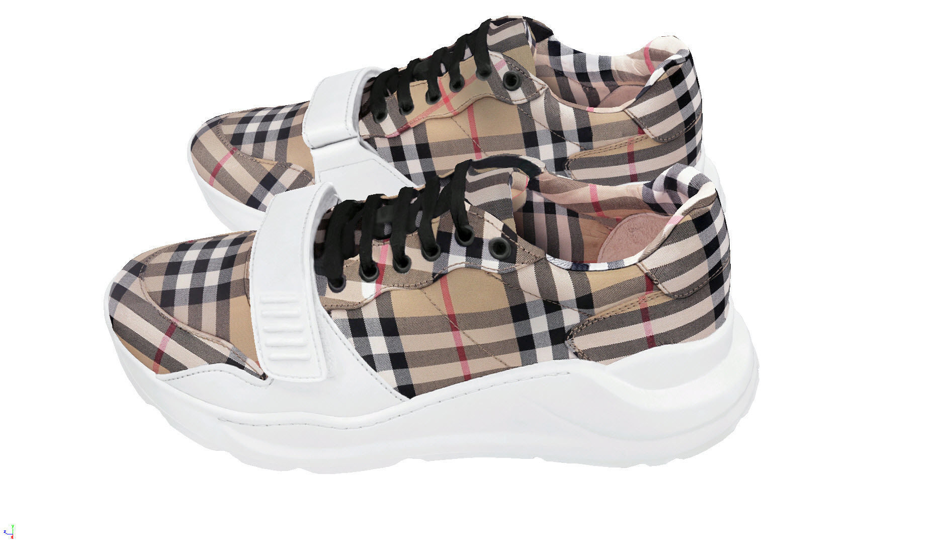 BURBERRY Vintage fanshion sneaker 3D model_13