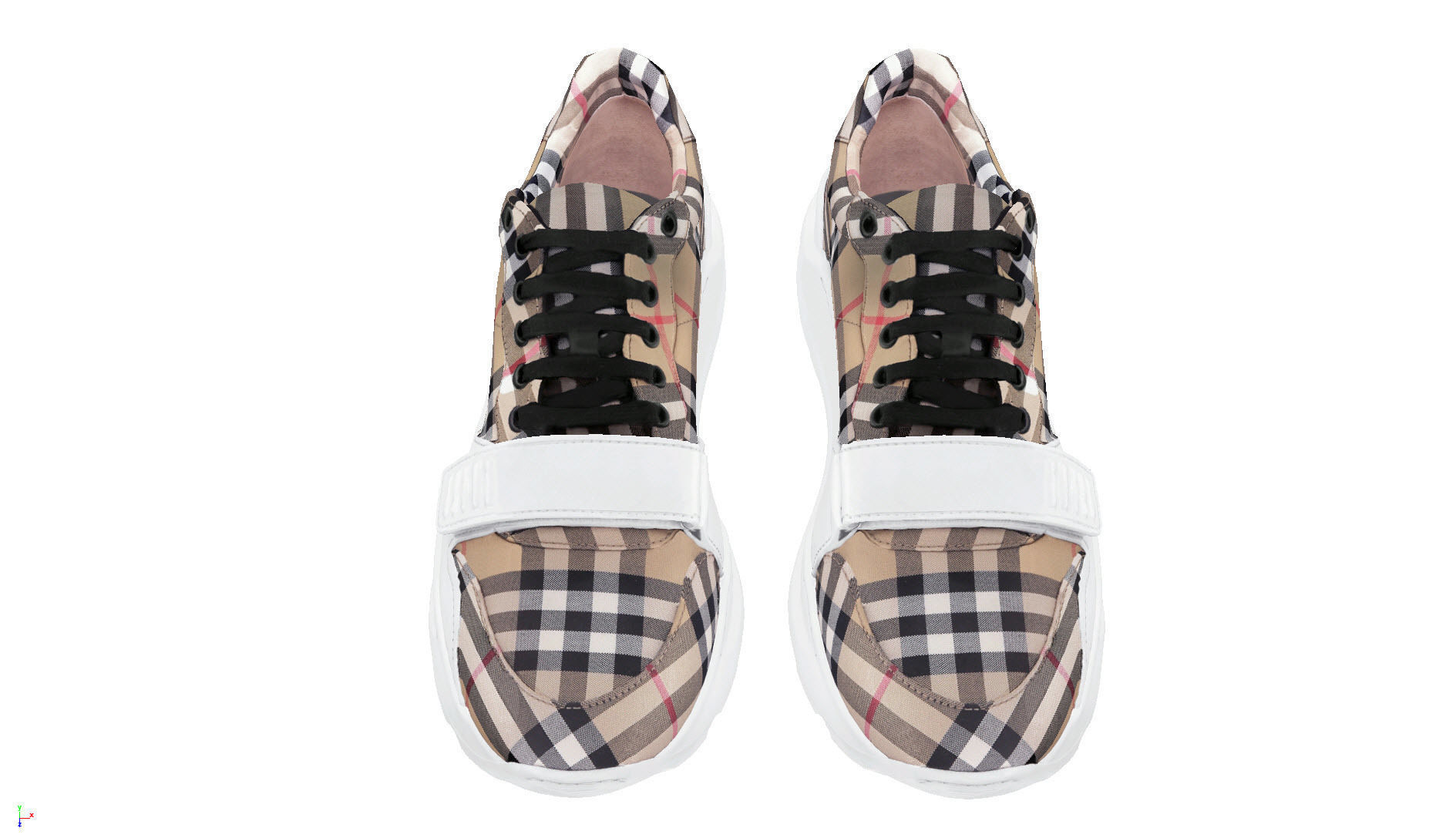 BURBERRY Vintage fanshion sneaker 3D model_4