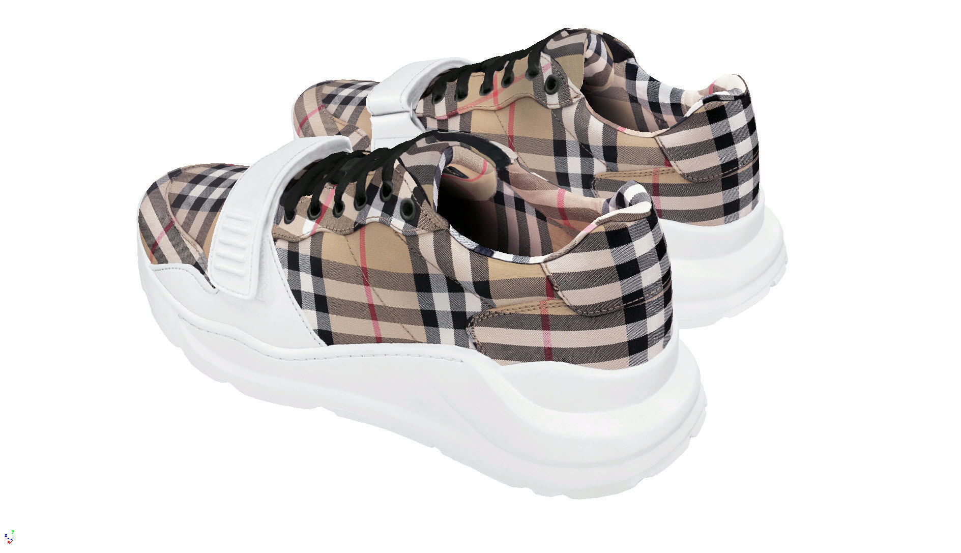 BURBERRY Vintage fanshion sneaker 3D model_12