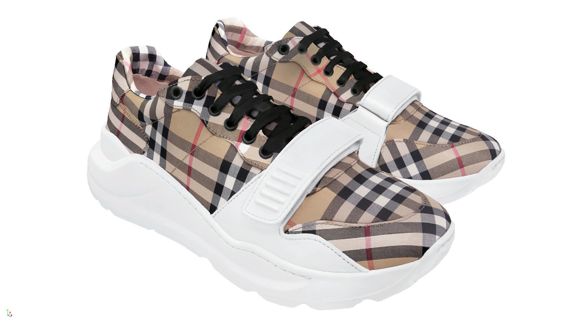 BURBERRY Vintage fanshion sneaker 3D model_6