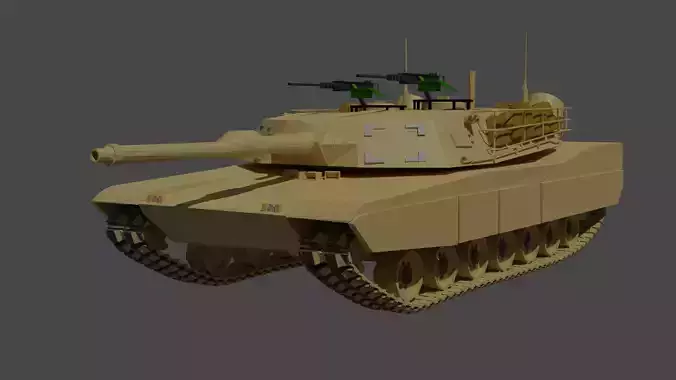 M1 Abrams low poly