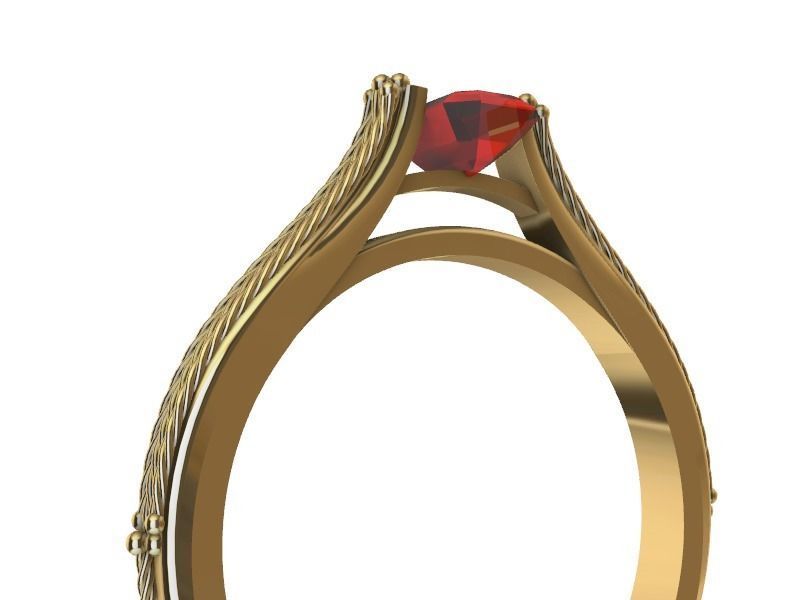 cathedral ring emerald 3D print model_11