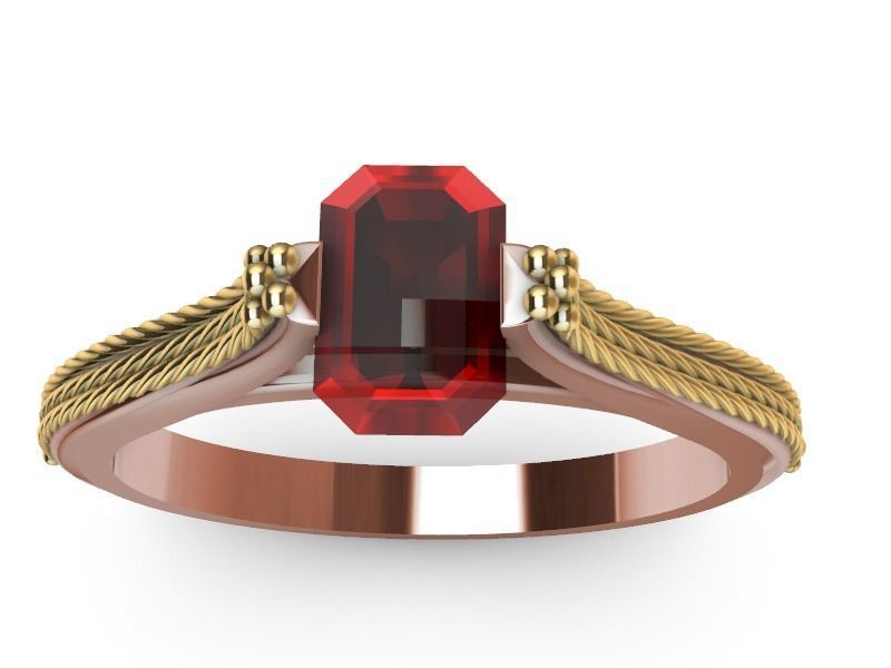 cathedral ring emerald 3D print model_15