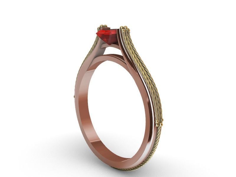 cathedral ring emerald 3D print model_18