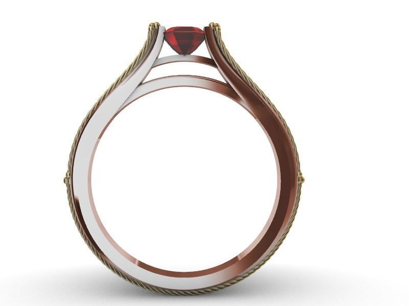 cathedral ring emerald 3D print model_21