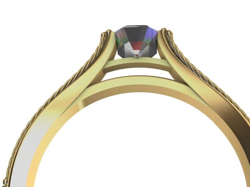 cathedral ring emerald 3D print model_5
