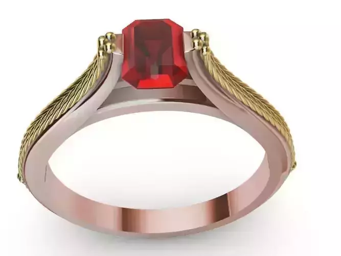 cathedral ring emerald 3D print model