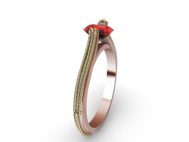 cathedral ring emerald 3D print model_20