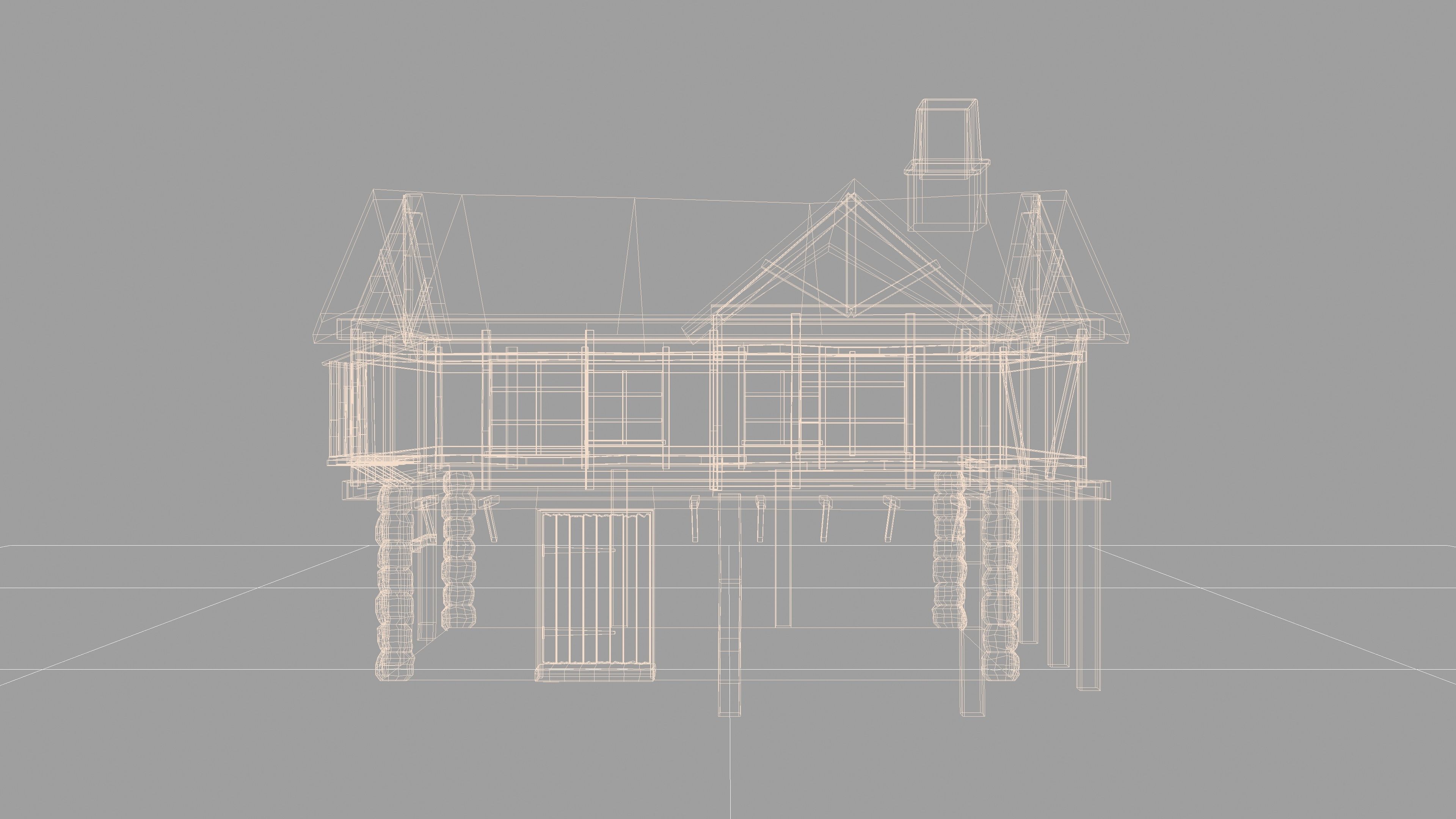 Medieval House 3D model_11