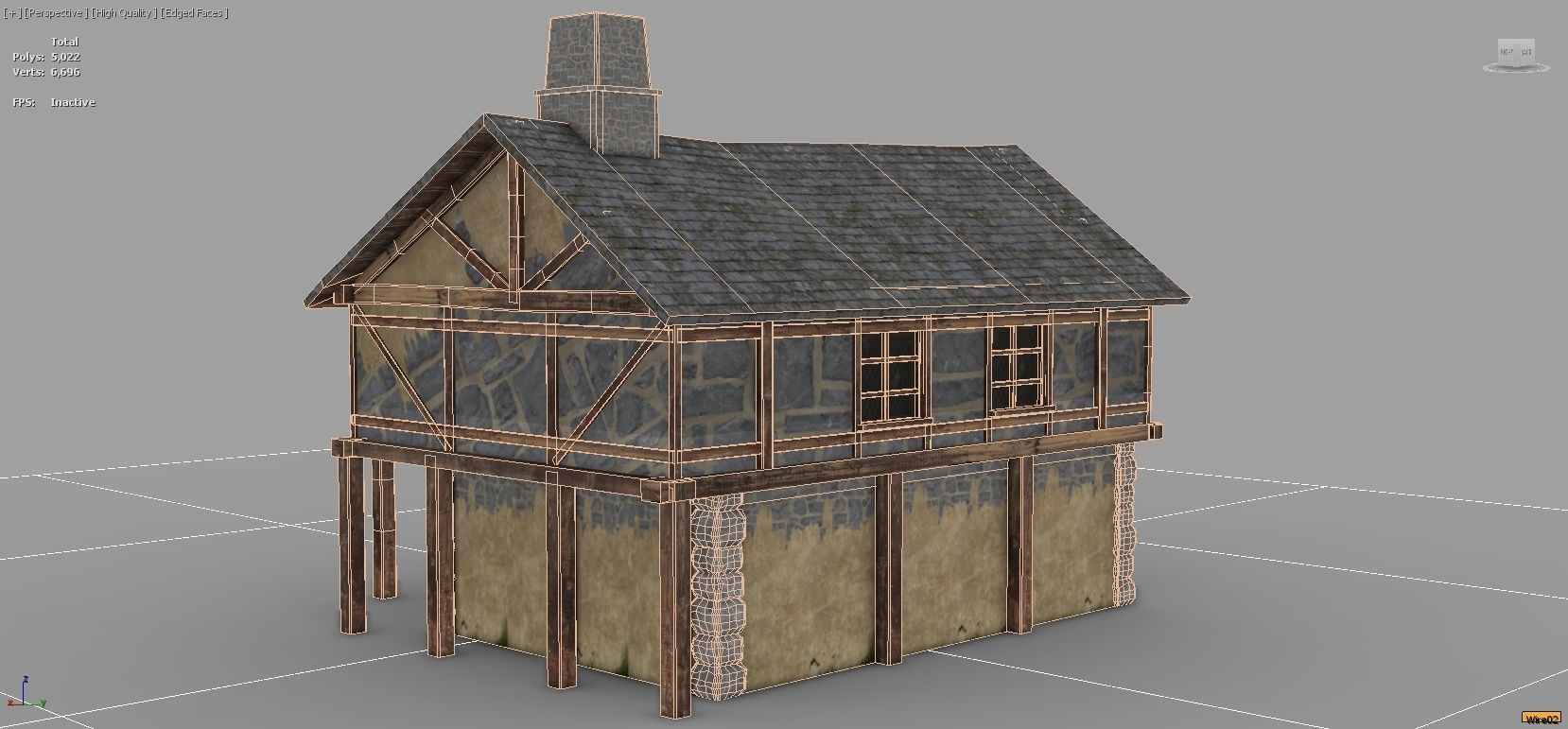 Medieval House 3D model_10