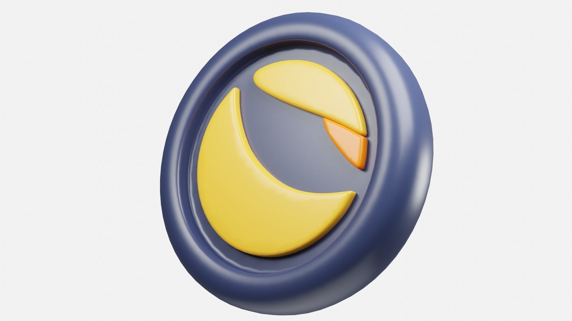 Terra or LUNA Dark Blue Crypto Coin with cartoon style 3D model | CGTrader