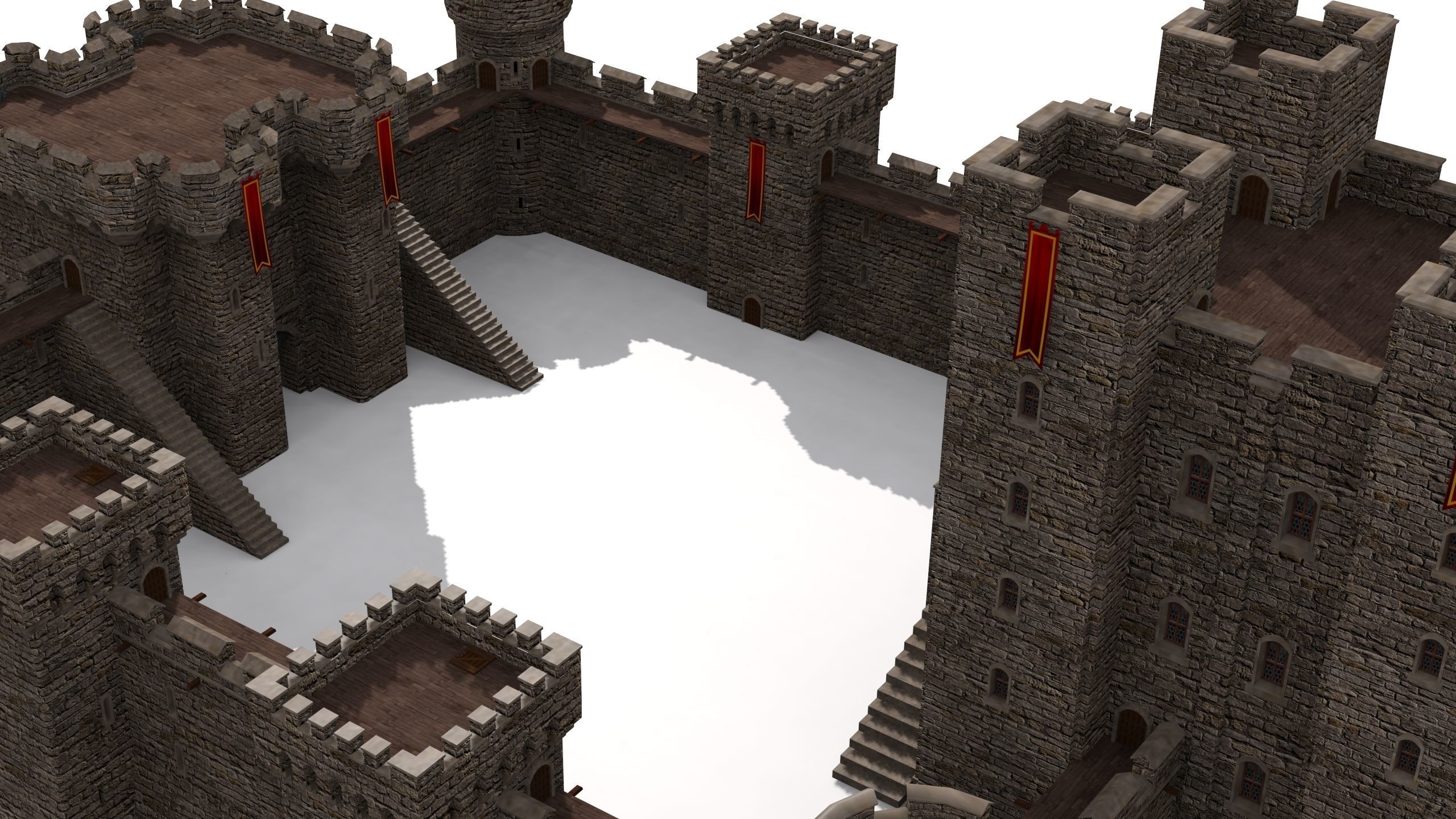Medieval Castle 3D model_5