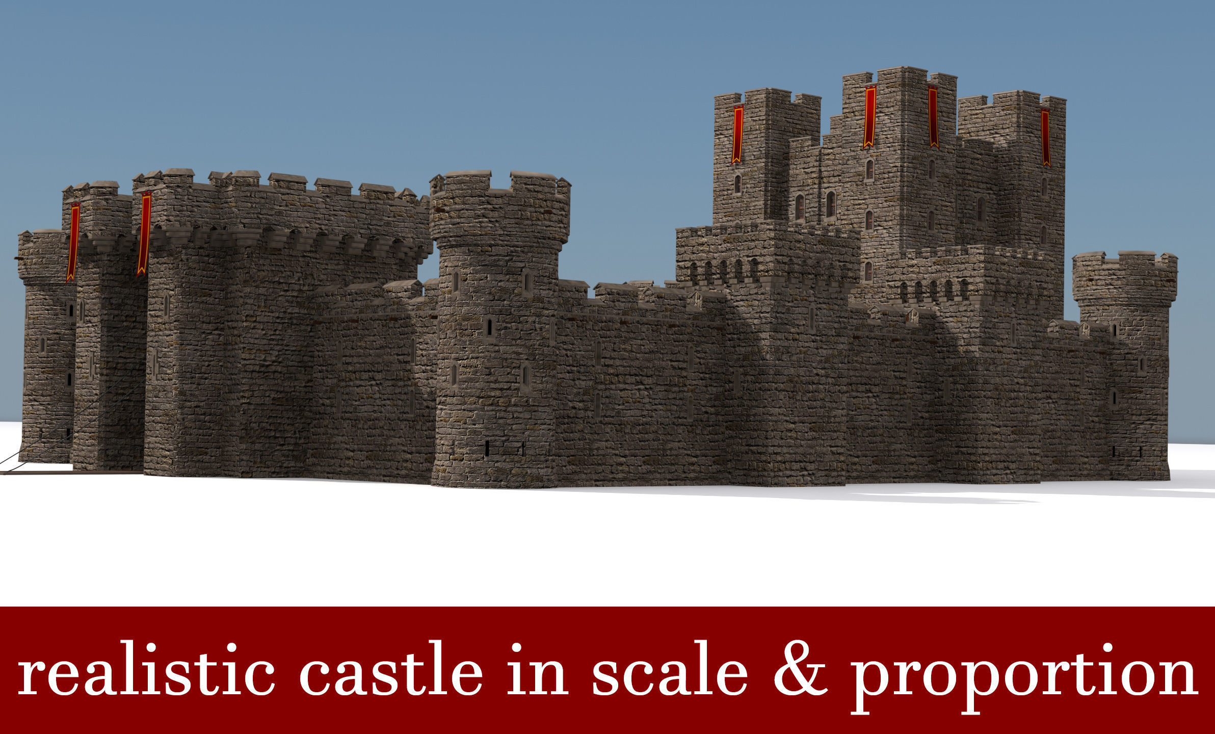 Medieval Castle 3D model_8