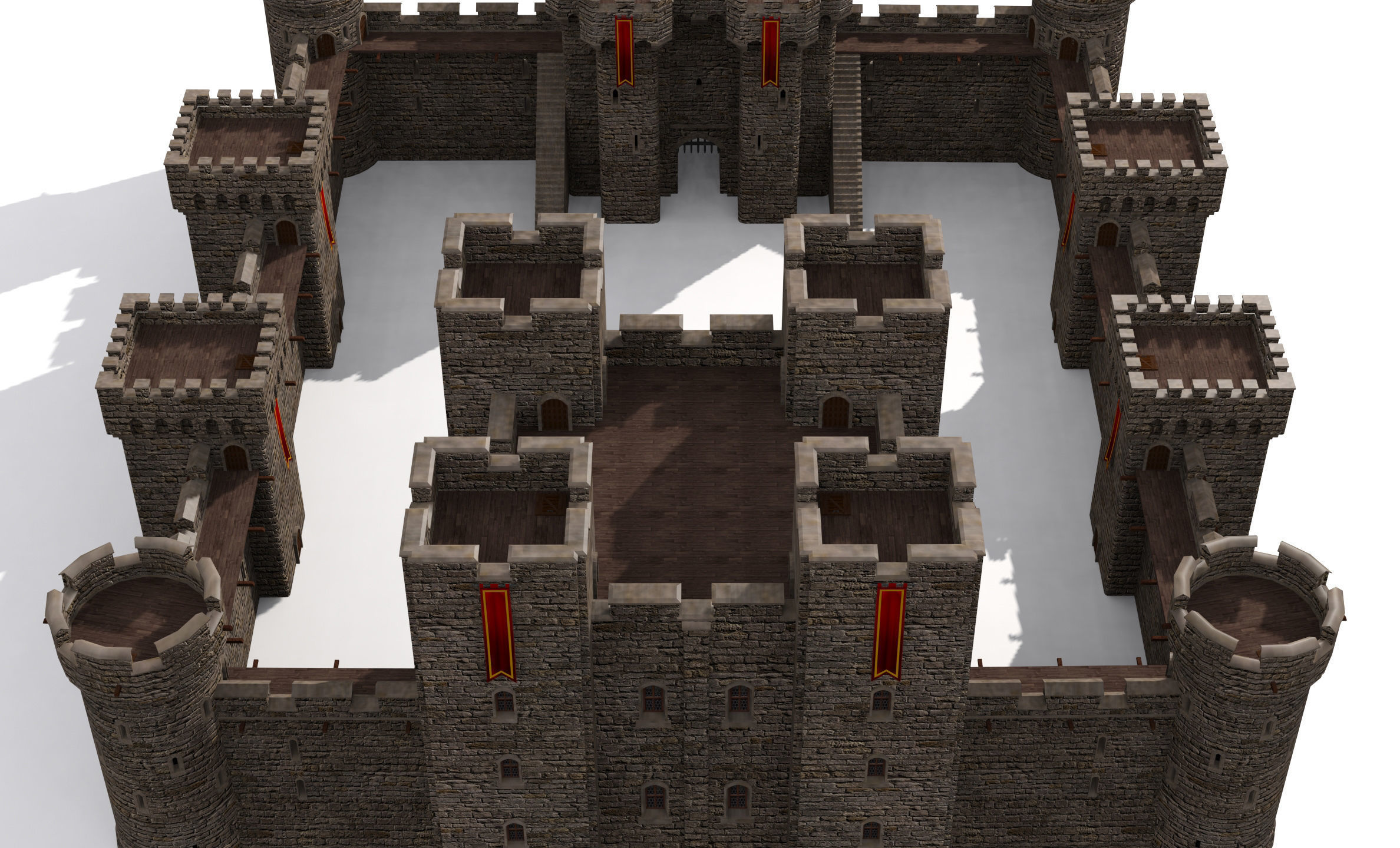 Medieval Castle 3D model_9