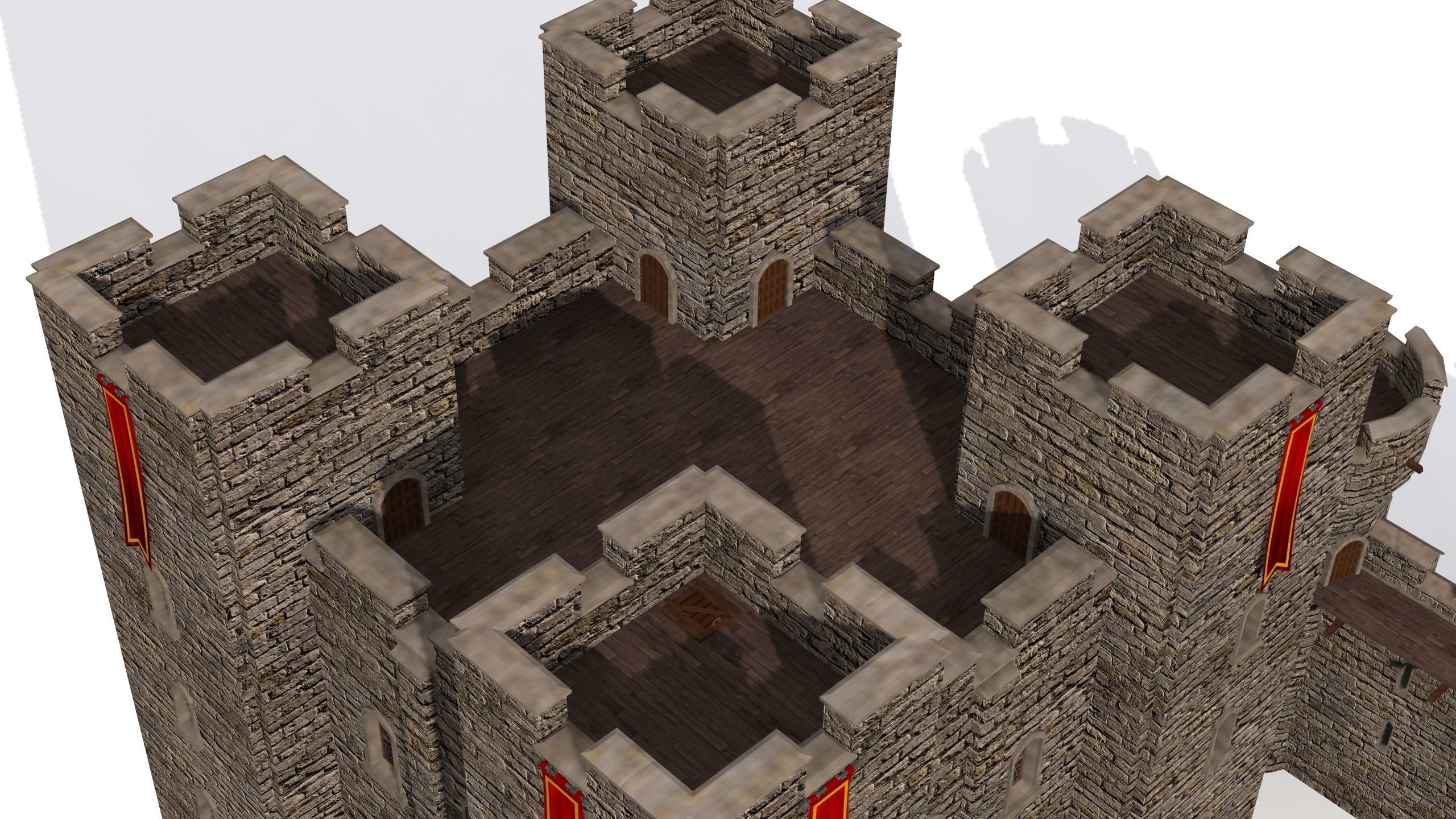 Medieval Castle 3D model_7
