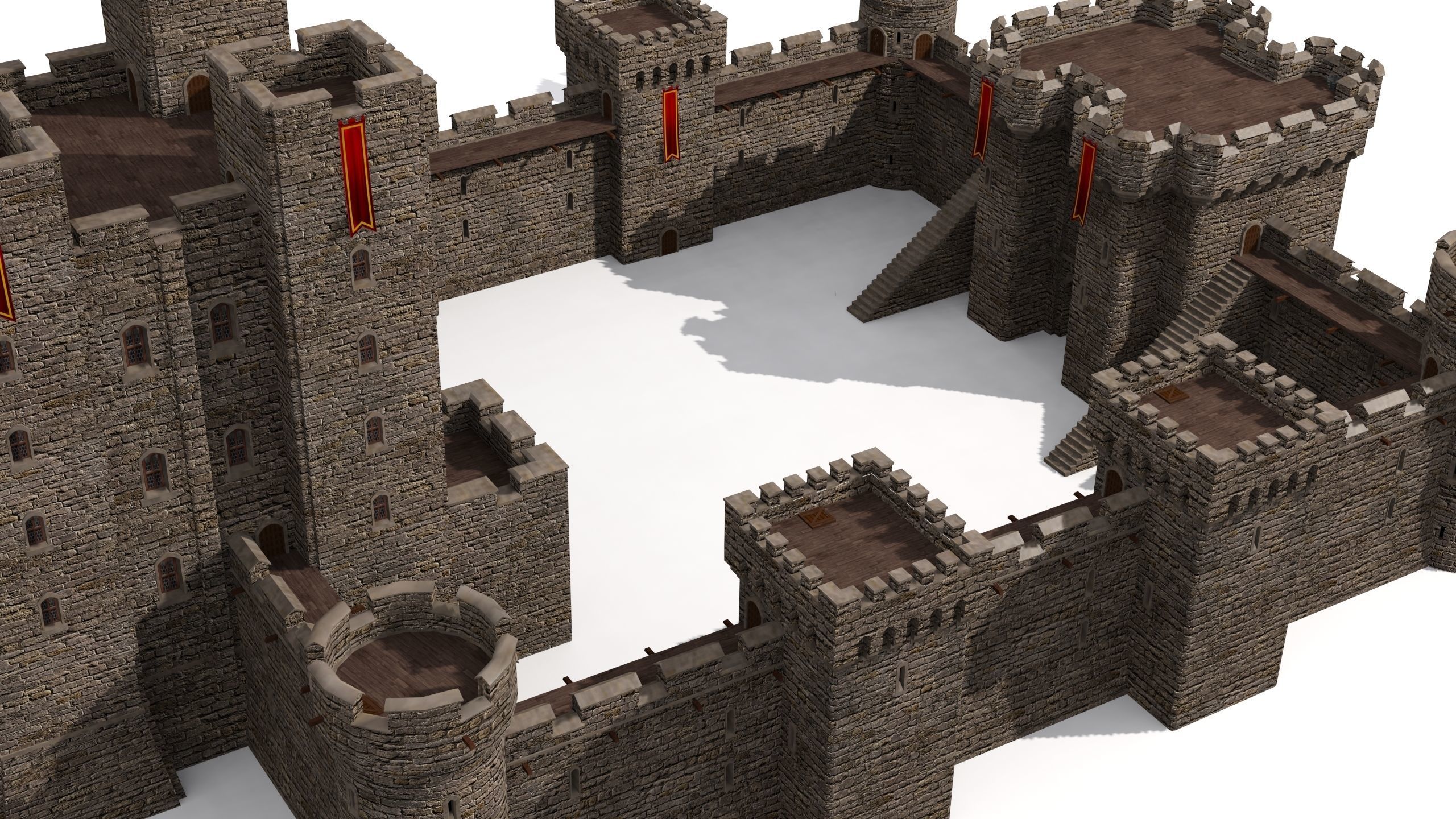 Medieval Castle 3D model_6