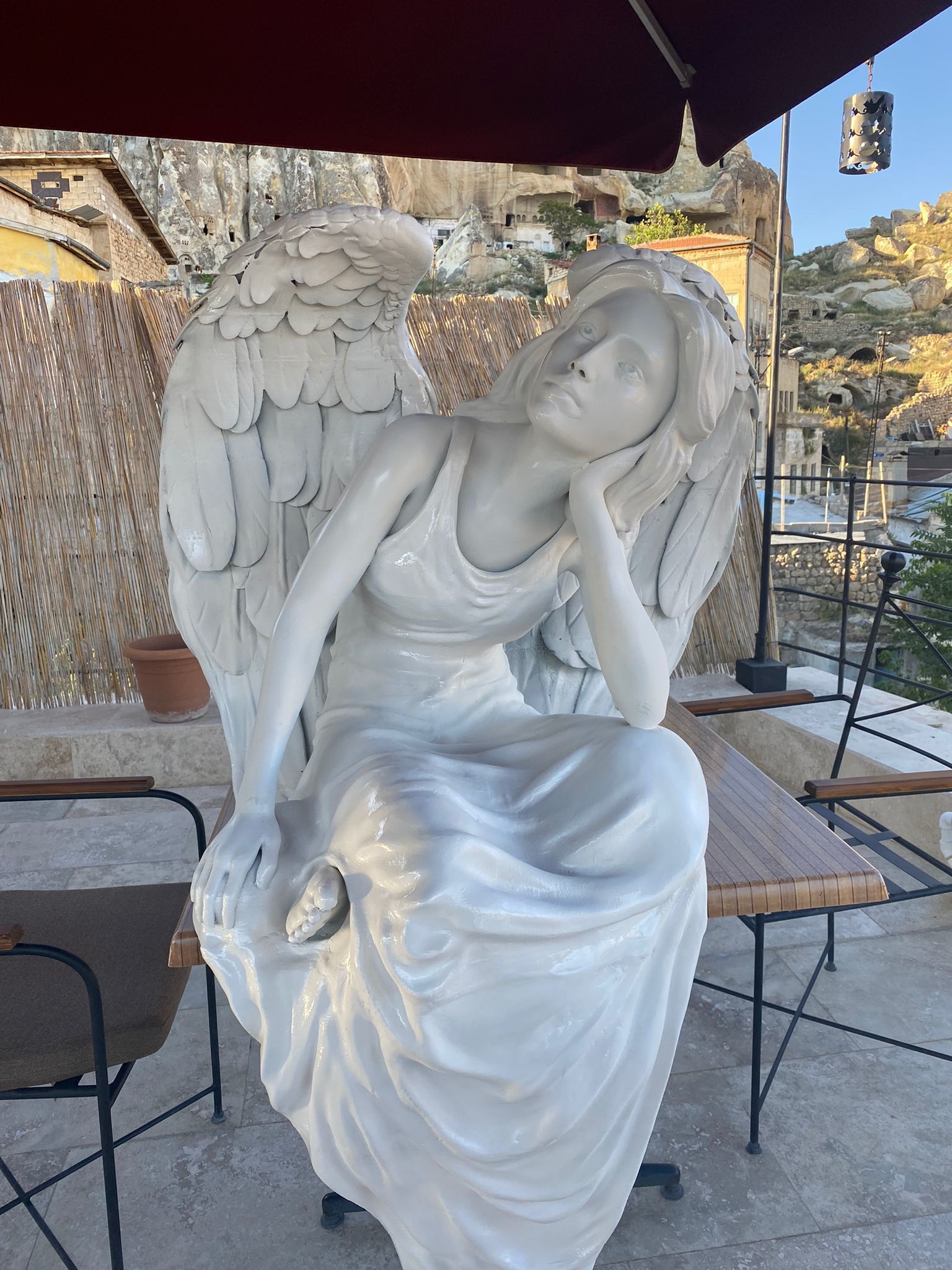 Resting Grace Sitting Angel Statue 3D print model_9