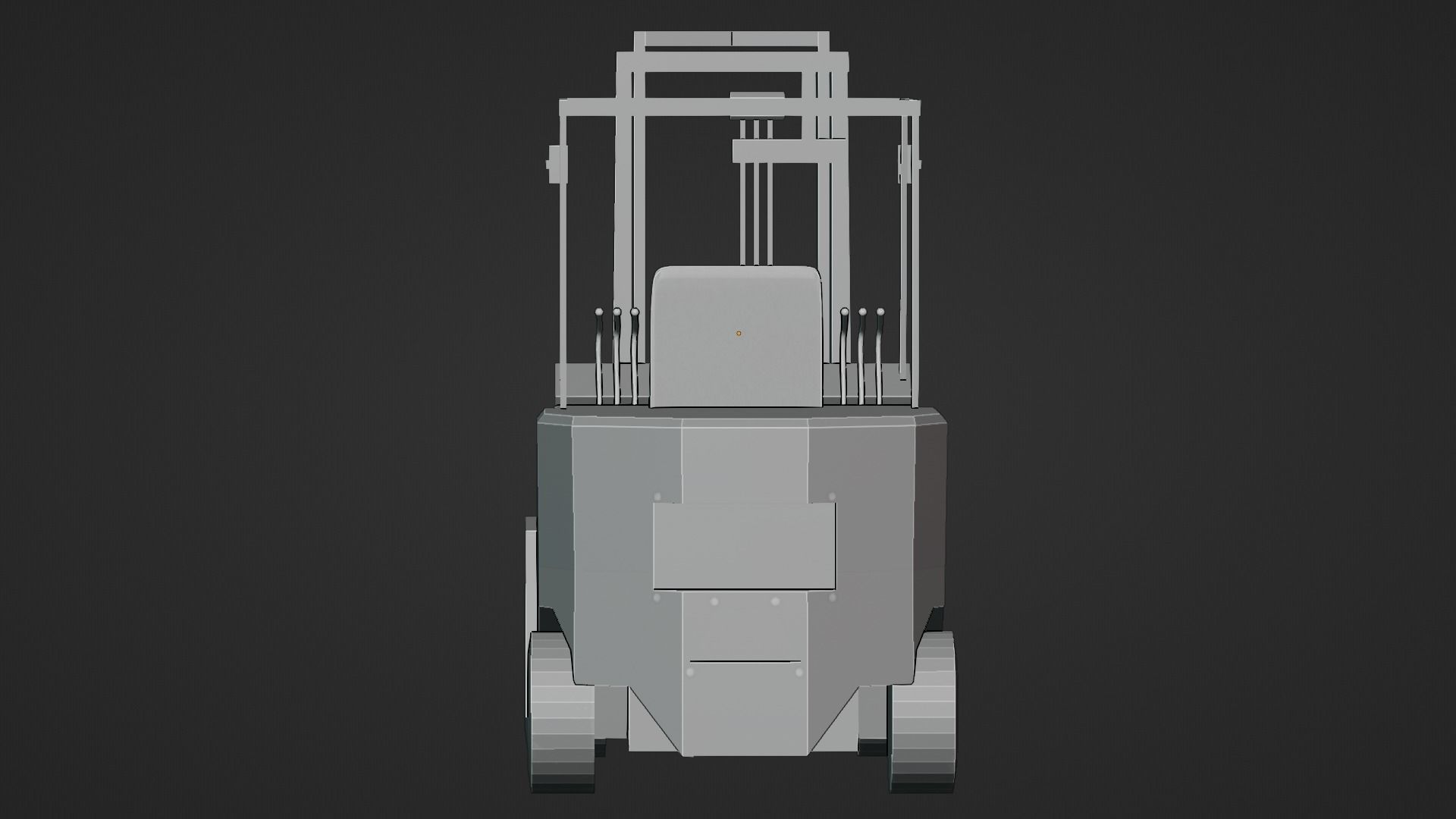 Forklift Worn out Low-poly 3D model_6