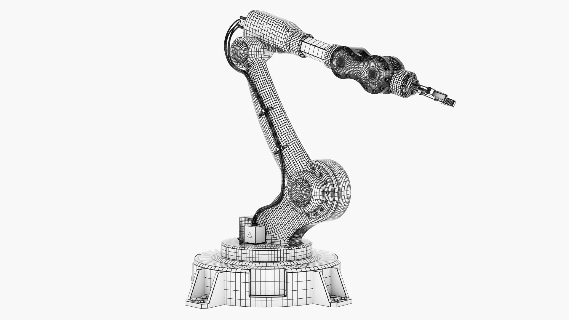 Industrial Robotic Arm 3D model_5
