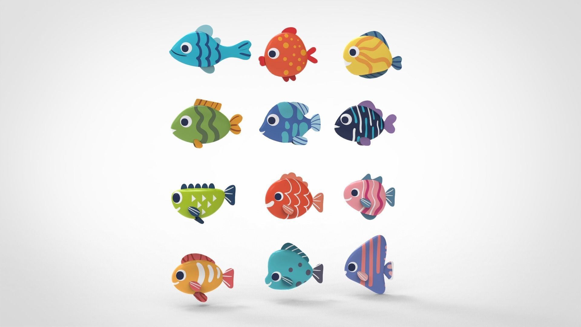 Fish Sea Collection Low-poly 3D model_14