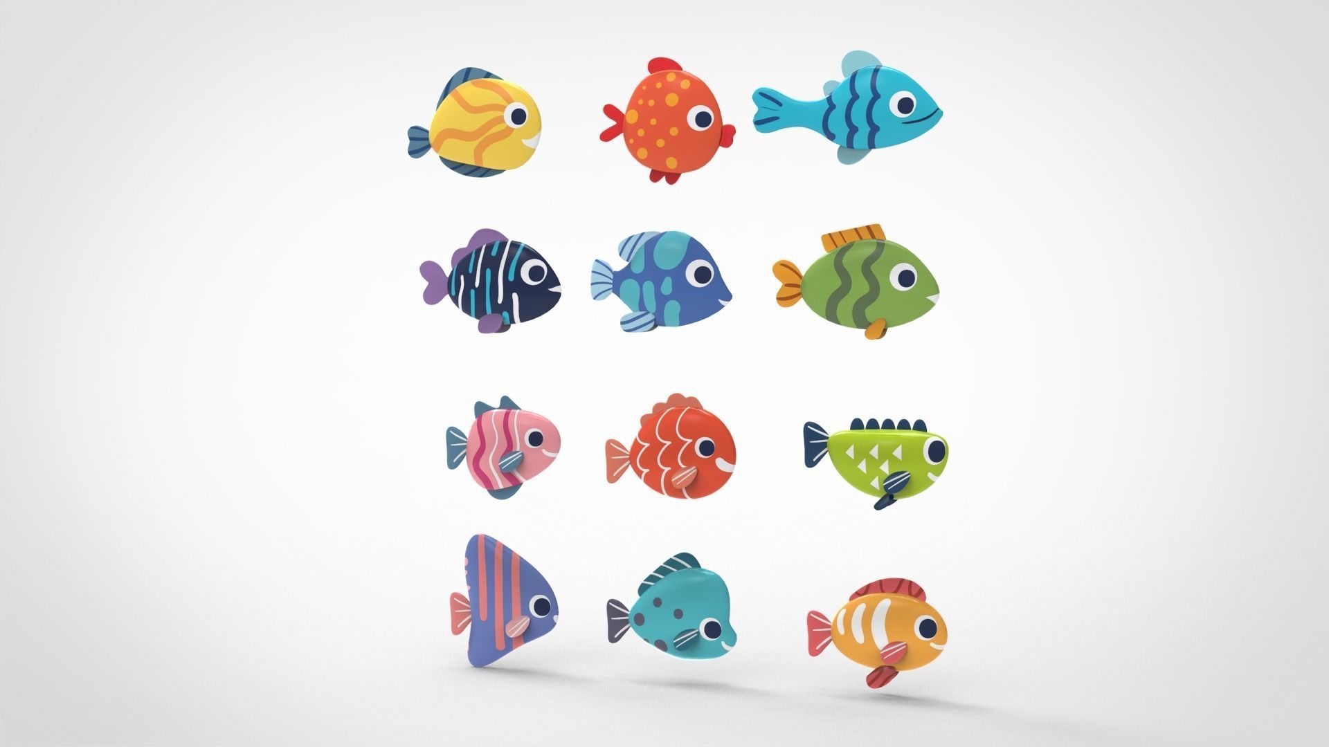 Fish Sea Collection Low-poly 3D model_10