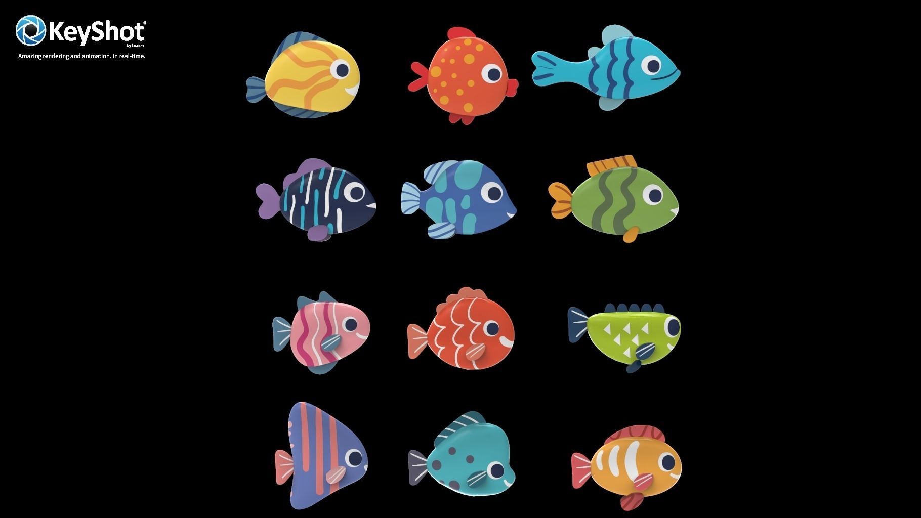 Fish Sea Collection Low-poly 3D model_1