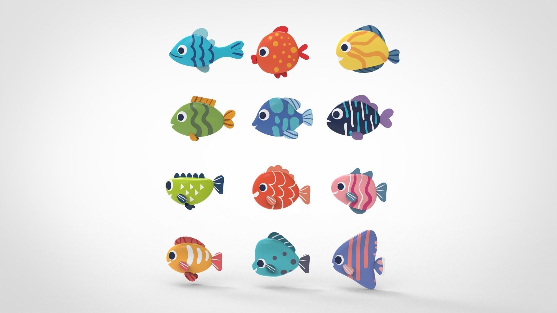 Fish Sea Collection Low-poly 3D model_11