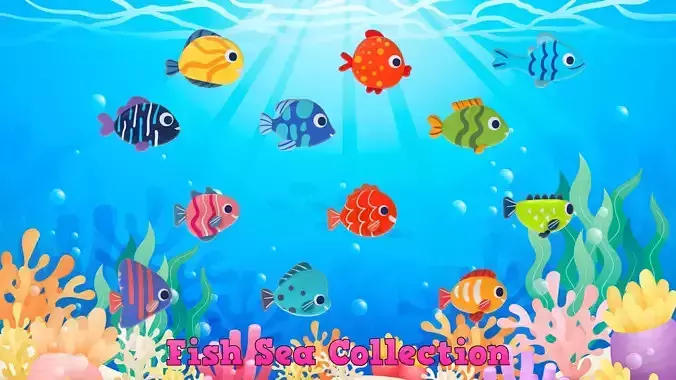 Fish Sea Collection Low-poly 3D model
