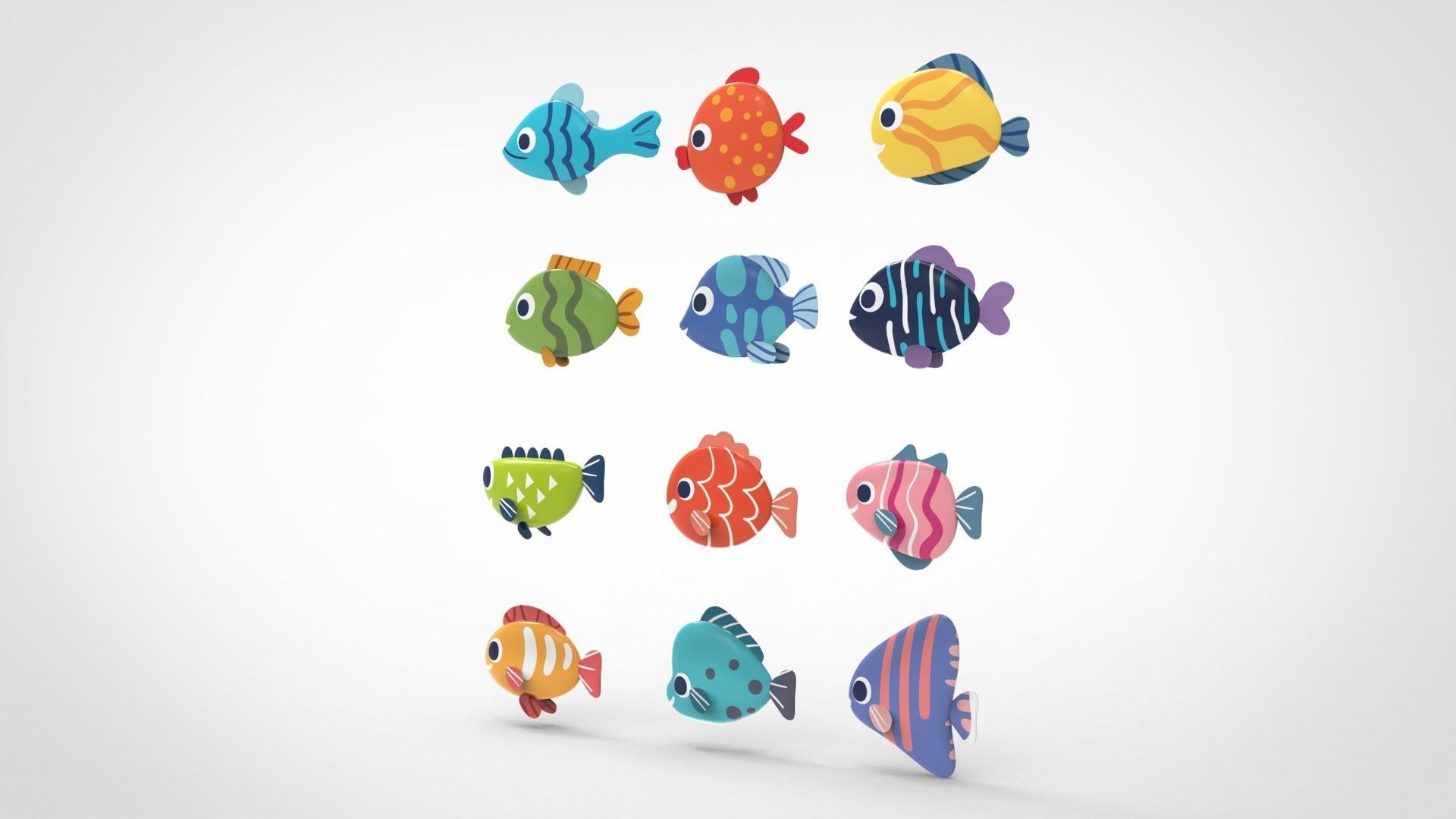 Fish Sea Collection Low-poly 3D model_18