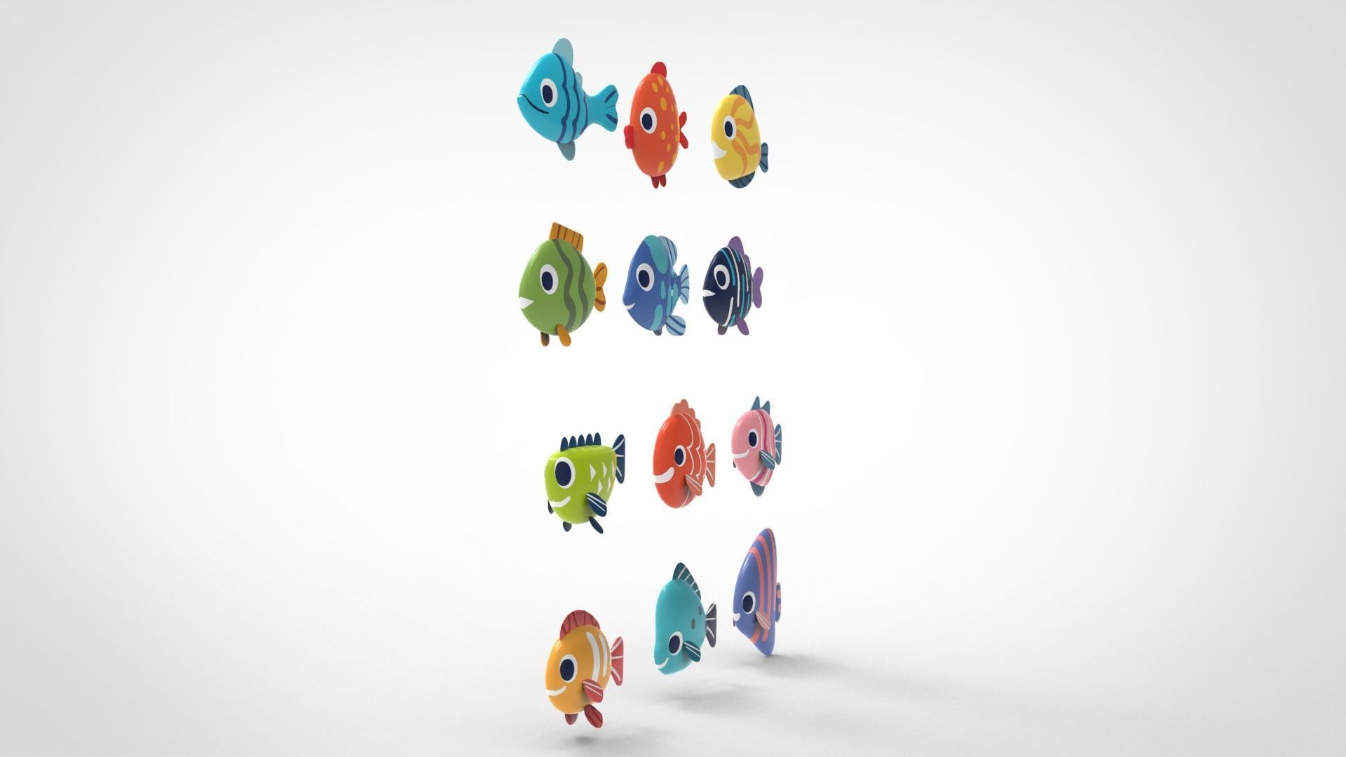 Fish Sea Collection Low-poly 3D model_13
